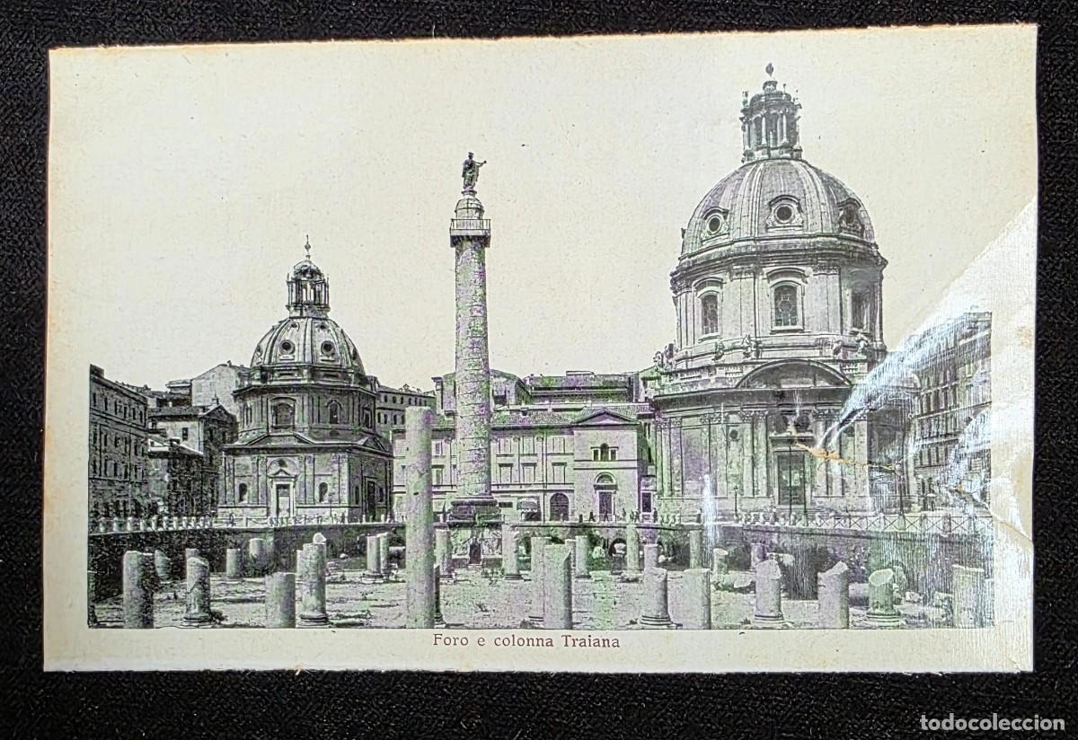 Fotografia antiga: Fotograf&iacute;a Antigua &ldquo;Foro e Colonna Traiana&rdquo; con Texto Biling&uuml;e &ndash; Roma Hist&oacute;rica
