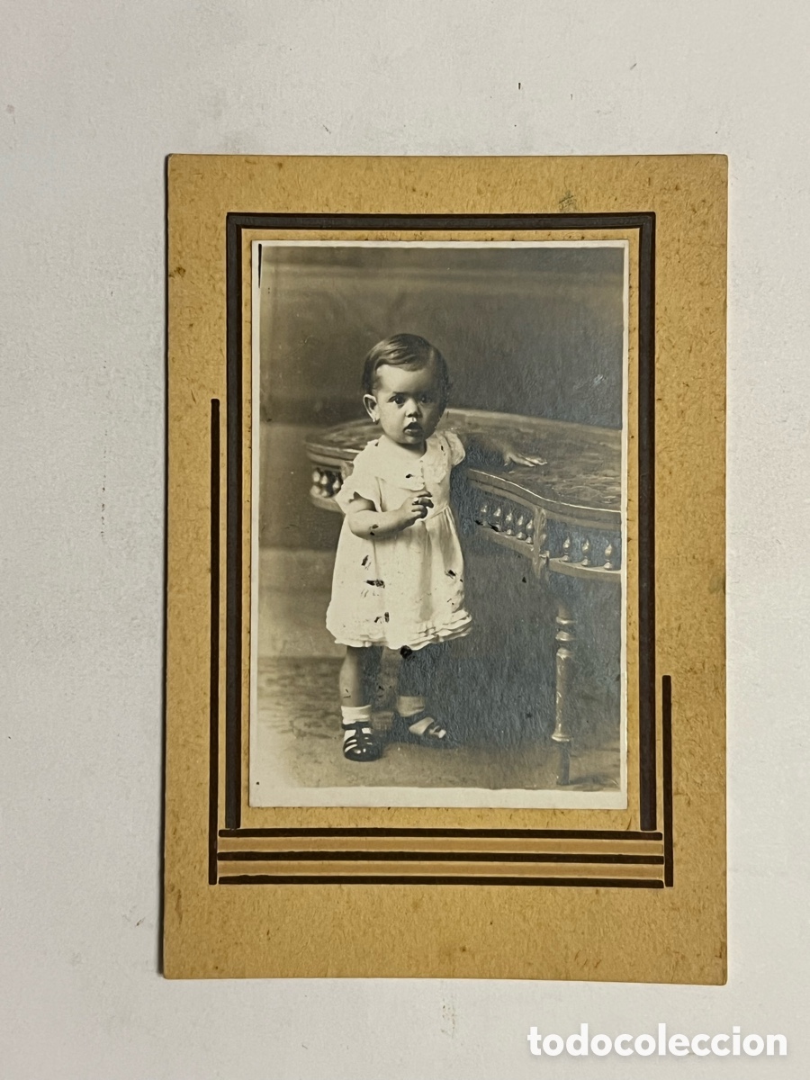 Antique Photography: NI&Ntilde;OS. Fotograf&iacute;a del peque&ntilde;o Felipe&hellip; (h.1930?) Med&iacute;das: 12 x 8 cm.,