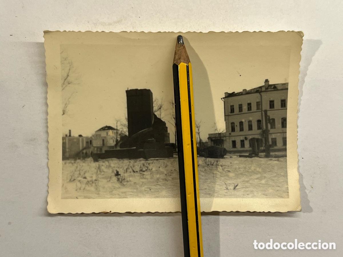 Fotograf&iacute;a antigua: DIVISION AZUL. Fotograf&iacute;a Stalingrado Rusia, tras los bombardeos, la Wehrmacht alemana (h.1942?)