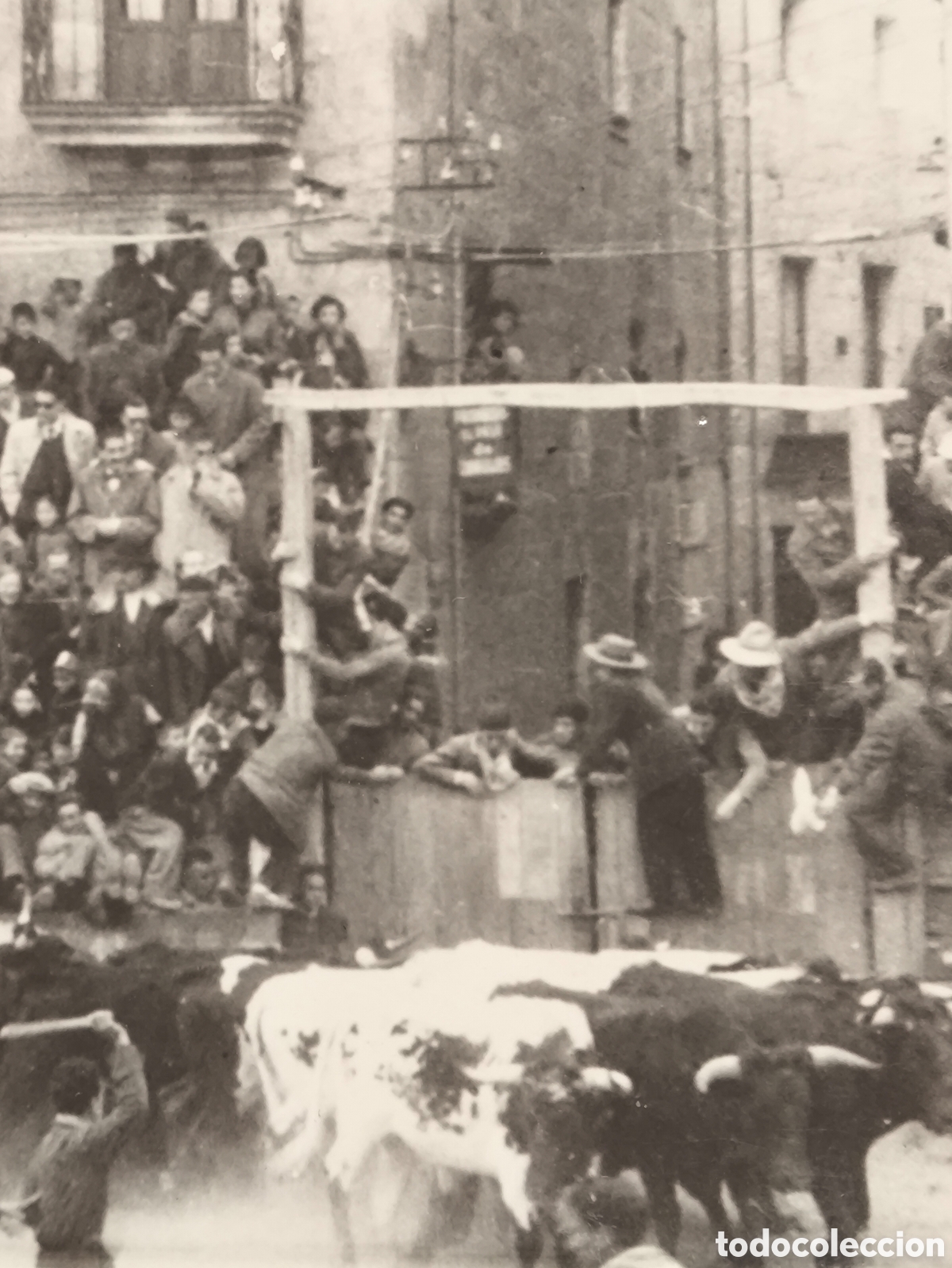 Fotografia antica: ESPA&Ntilde;A LOCALIDAD SIN IDENTIFICAR ENCIERRO FIESTA POPULAR FOTOGRAF&Iacute;A