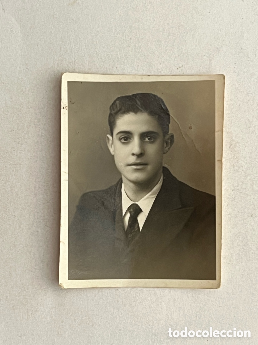 Alte Fotografie: FOTOMATON Valencia, joven Bachiller.. (h.1945?) Med&iacute;das: 4,5 x 5,5 cm.,
