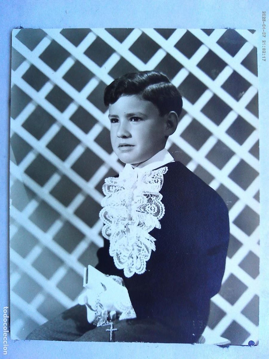 Fotograf&iacute;a antigua: PRECIOSA FOTO DE ESTUDIO DE NI&Ntilde;O DE PRIMERA COMUNION