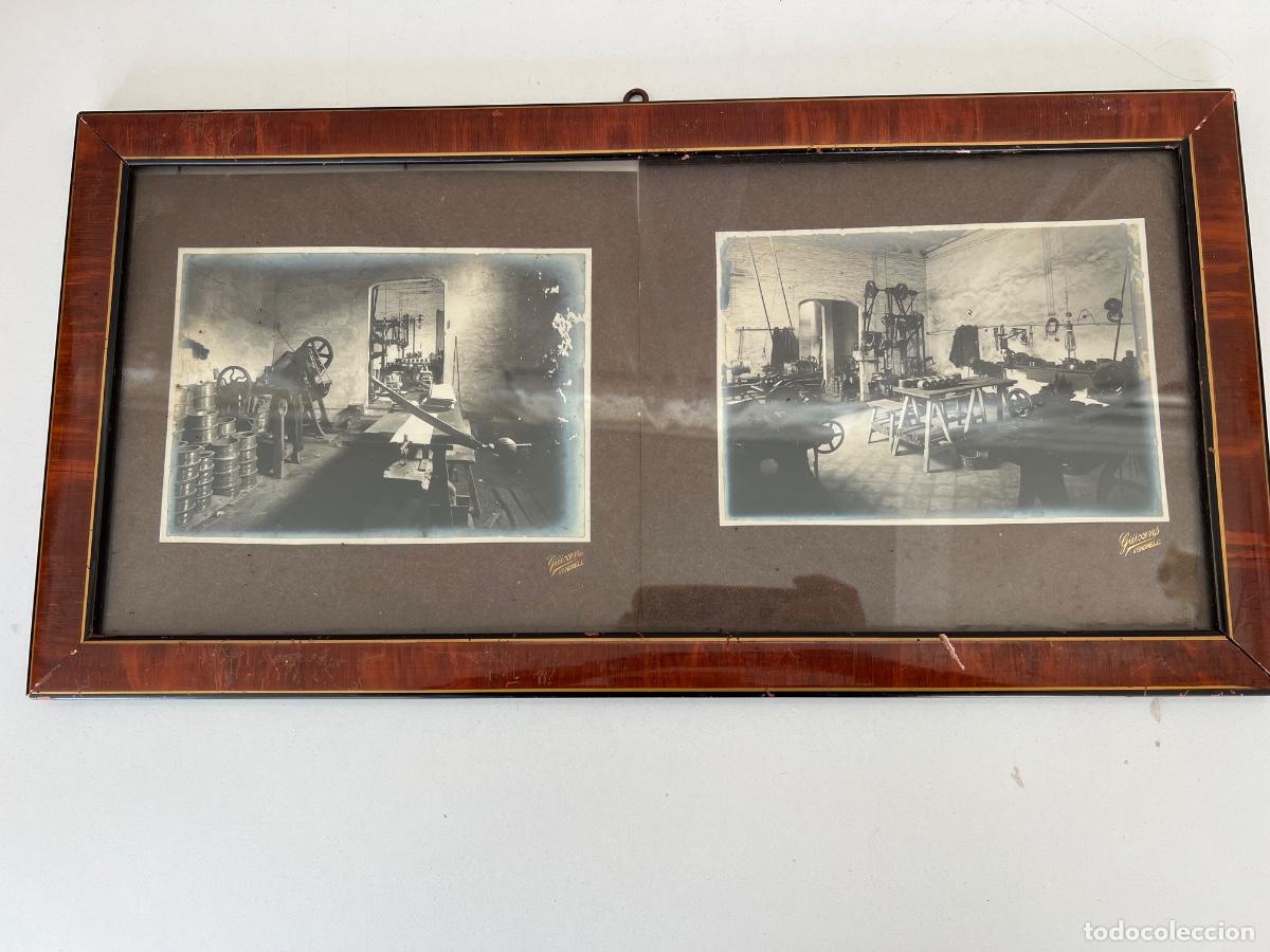 Alte Fotografie: 2 FOTOGRAFIAS TALLERES BAROT VENDRELL FOTOGRAFO GUIXENS