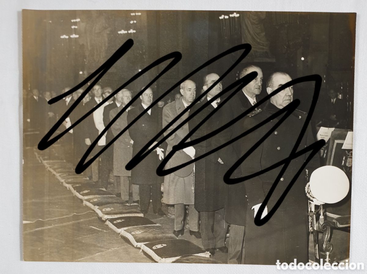 Fotograf&iacute;a antigua: 65 CARRERO BLANCO EN EL MONASTERIO DEL ESCORIAL.