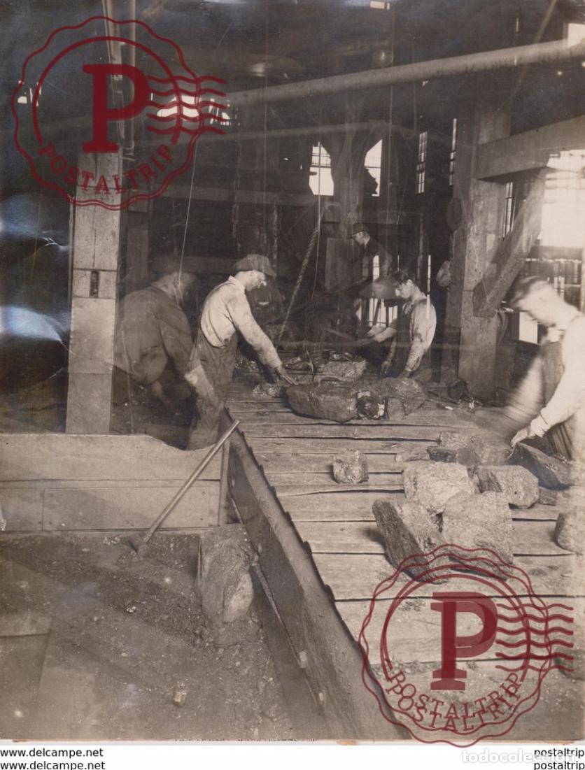 Fotograf&iacute;a antigua: GREAT COLE DRIVE MINERS MINING MINERS MINAS MINA MINE 25 *20 CM Fonds Victor FORBIN 1864-1947