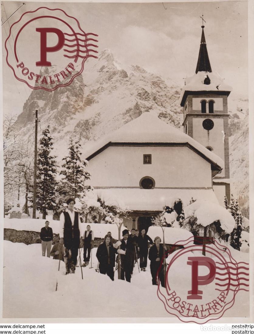 Fotograf&iacute;a antigua: GRINDELWALD SWITZERLAND Bernese Alps SUIZE 26* 20 CM Fonds Victor FORBIN 1864-1947