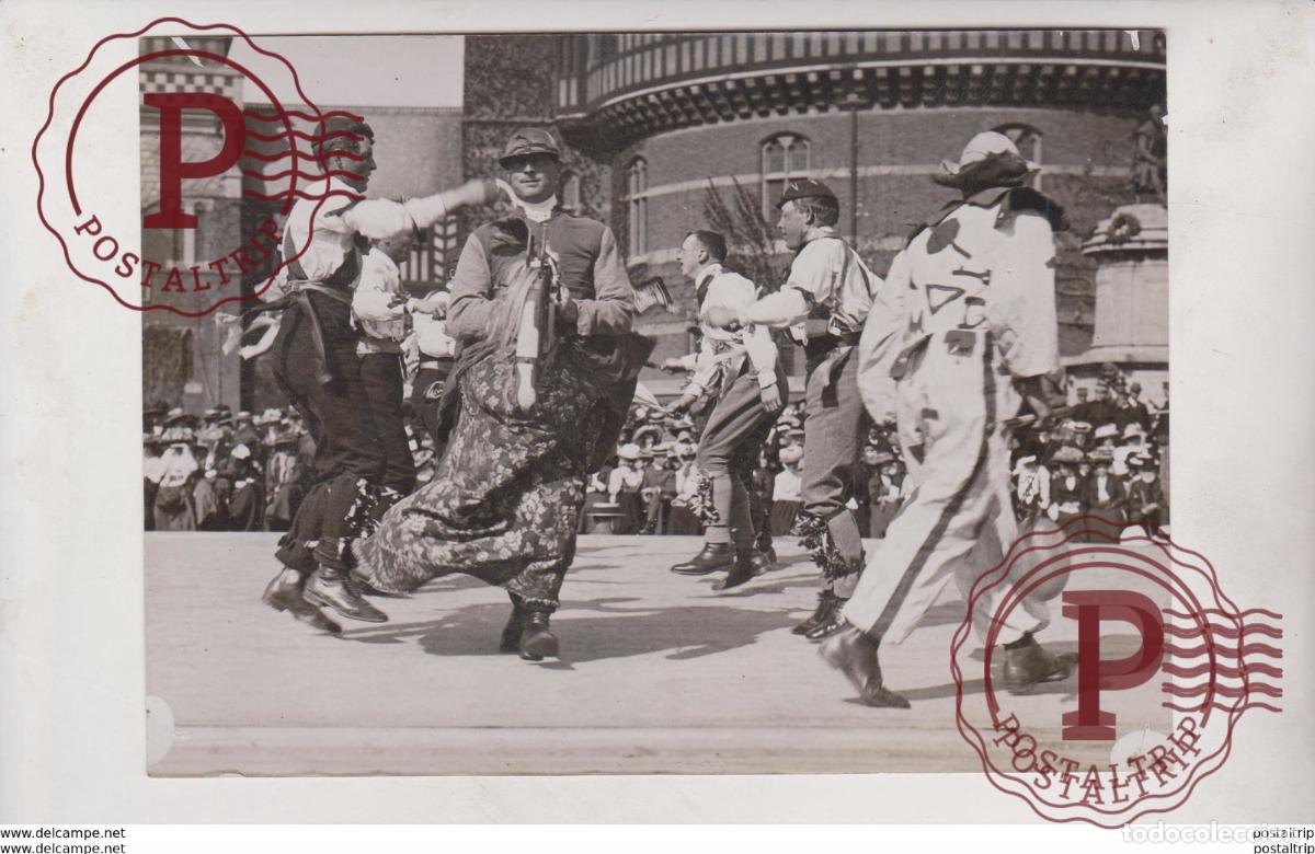 Fotograf&iacute;a antigua: STRATFORD LONDON SHAKESPEARE CELEBRATION FOLK DANCE 16*12CM Fonds Victor FORBIN 1864-1947