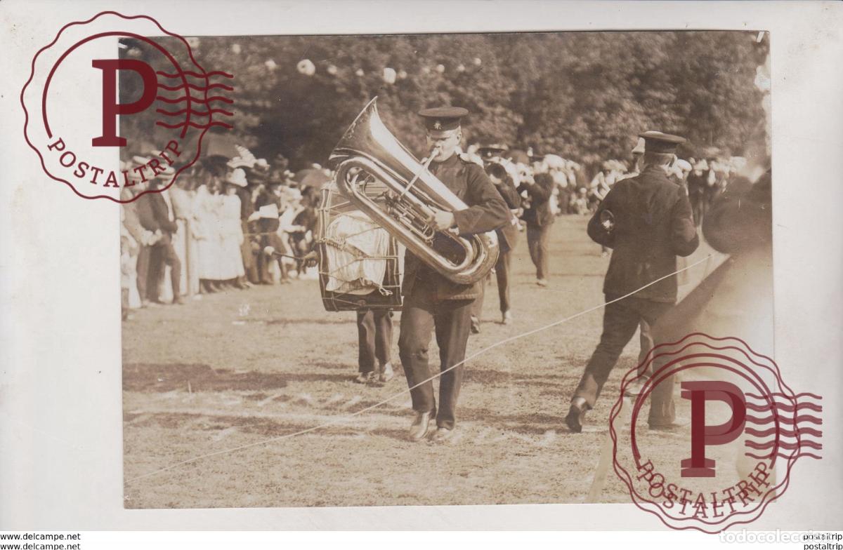 Fotografia antiga: DULWICH ST JOHNS CLUB BANDSMAN LONDON 16*12CM Fonds Victor FORBIN 1864-1947