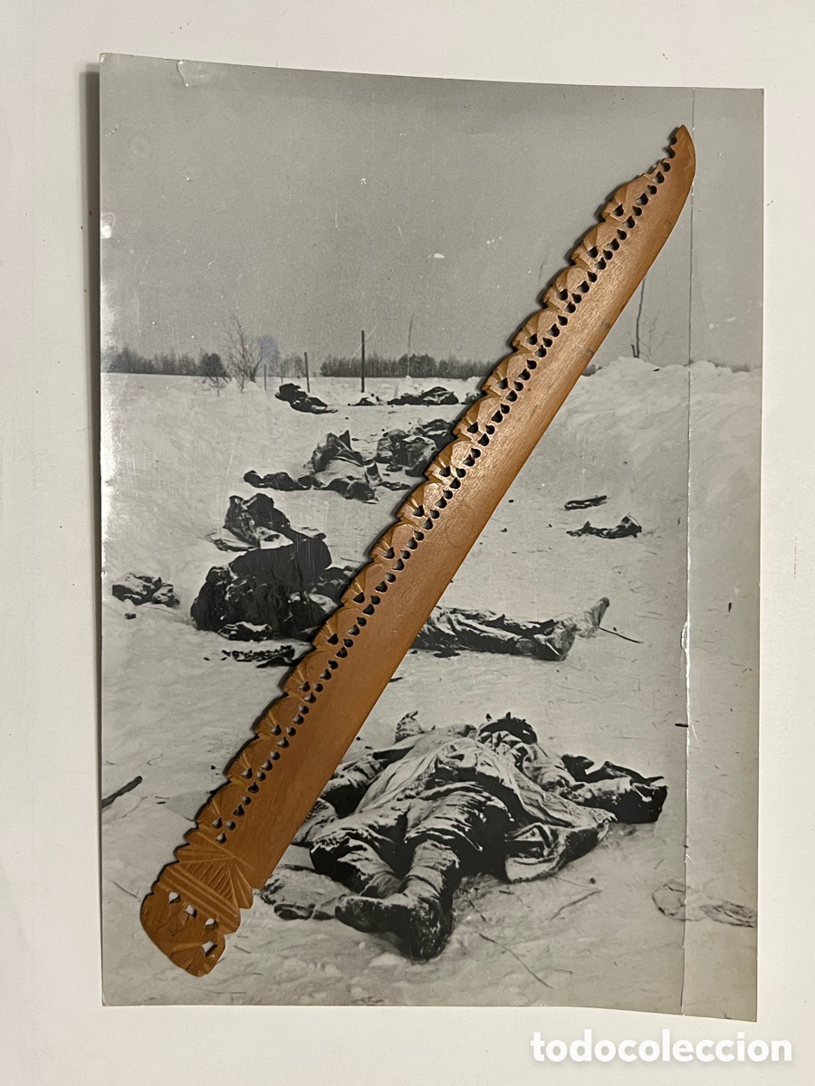 Fotograf&iacute;a antigua: II GUERRA MUNDIAL. RUSIA, DIVISI&Oacute;N AZUL..? campo de batalla, cubierto de comunistas muertos