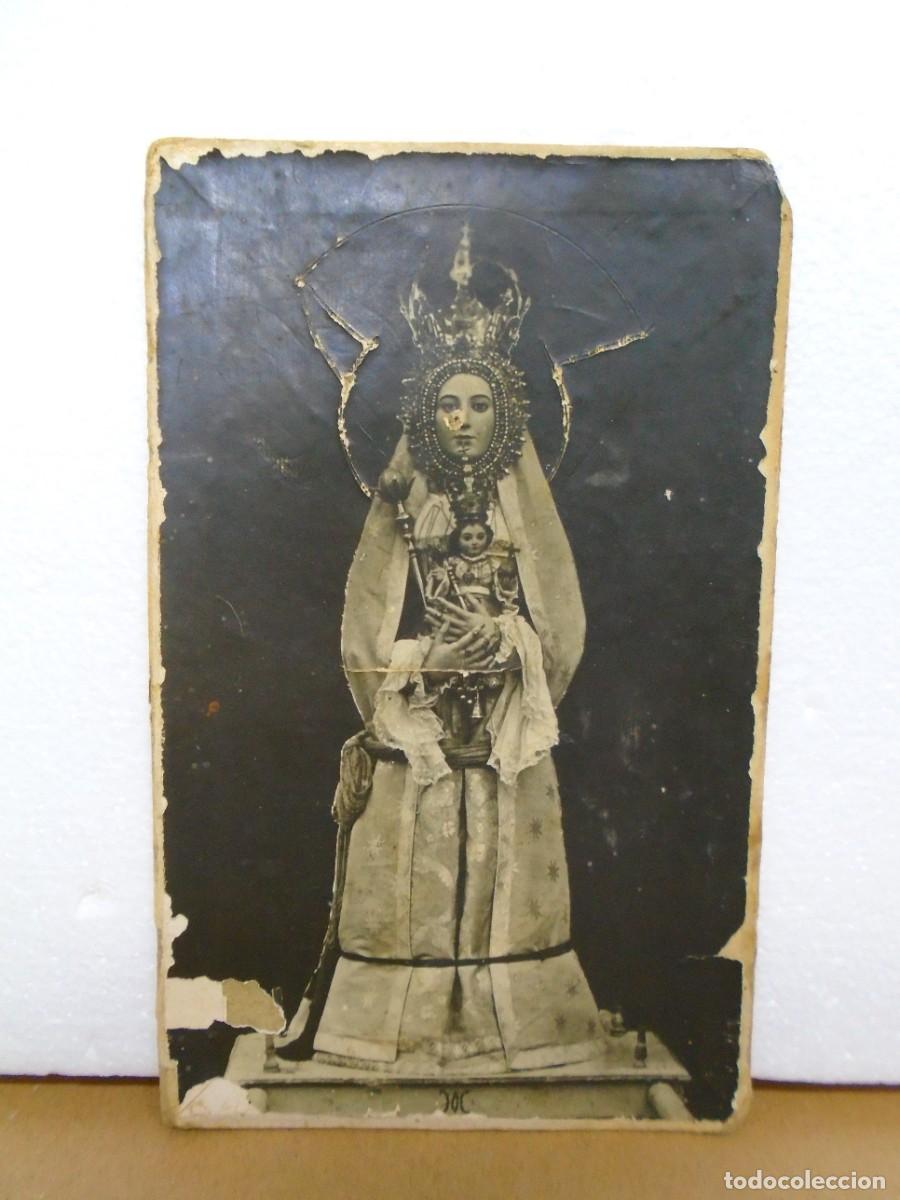 Fotografia antica: ALMANSA(ALBACETE)NTRA.SRA.DE BELEN 1925.RECUERDO CORONACION,FABRICA DE BOMBONES 18X11 CM RARA.