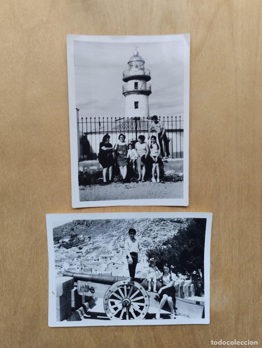Alte Fotografie: Lote de fotograf&iacute;as antiguas de Cullera (Valencia): ca&ntilde;&oacute;n y Faro