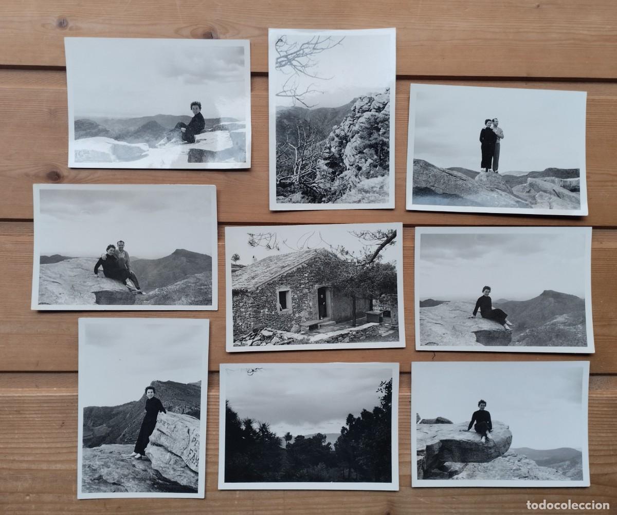 Alte Fotografie: Lote de fotograf&iacute;as antiguas de El Garb&iacute; , Serra Calderona- Valencia. Monta&ntilde;a, refugio, vistas.