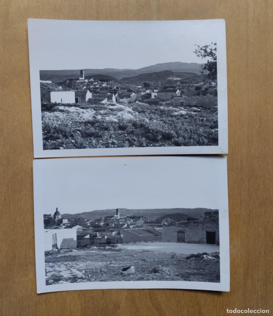 Antique Photography: Lote de fotograf&iacute;as antiguas de vistas al pueblo de Tur&iacute;s en Valencia