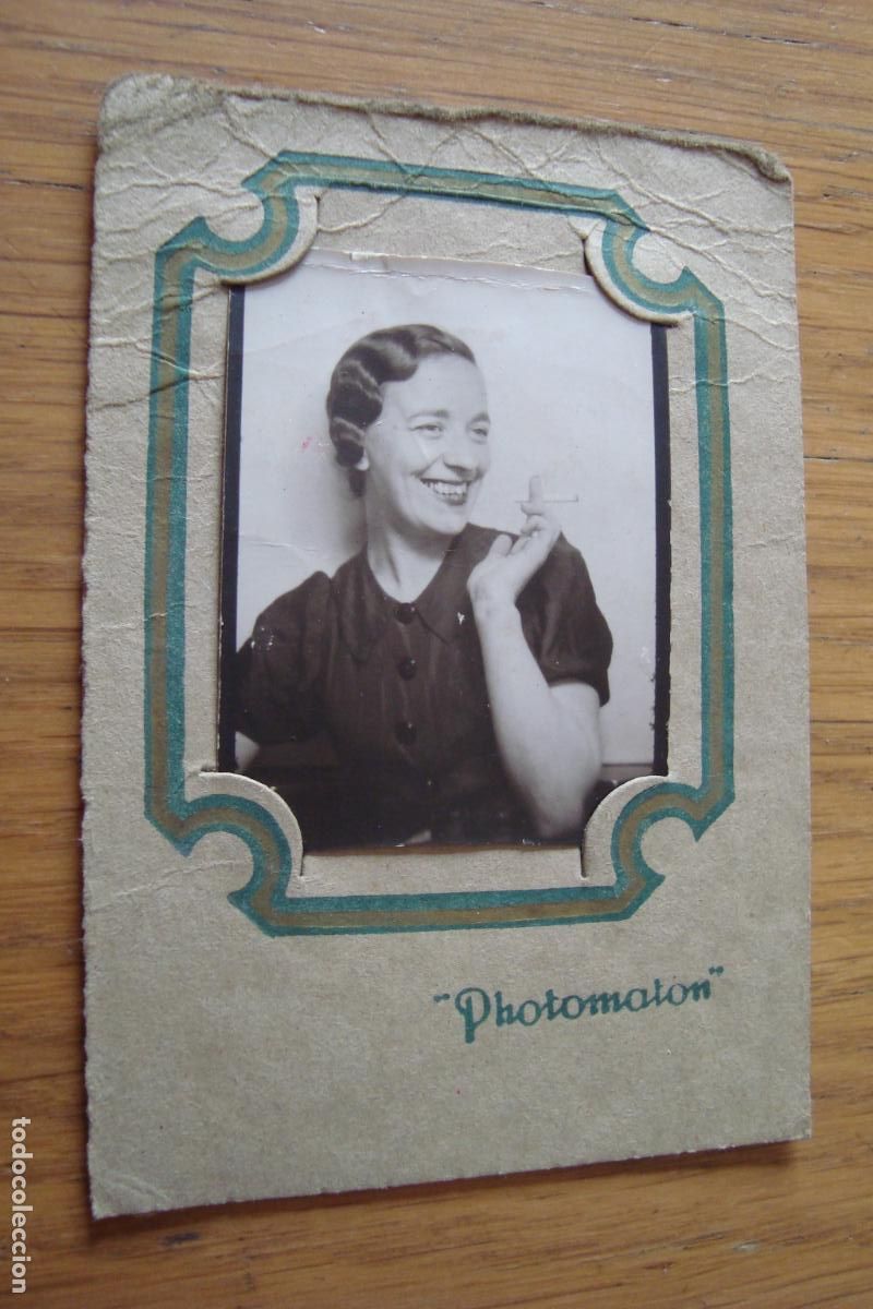 Fotograf&iacute;a antigua: ANITIGUA FOTOGRAFIA DE CHICA FUMANDO. FOTOMATON PHOTOMATON. A&Ntilde;OS 30?
