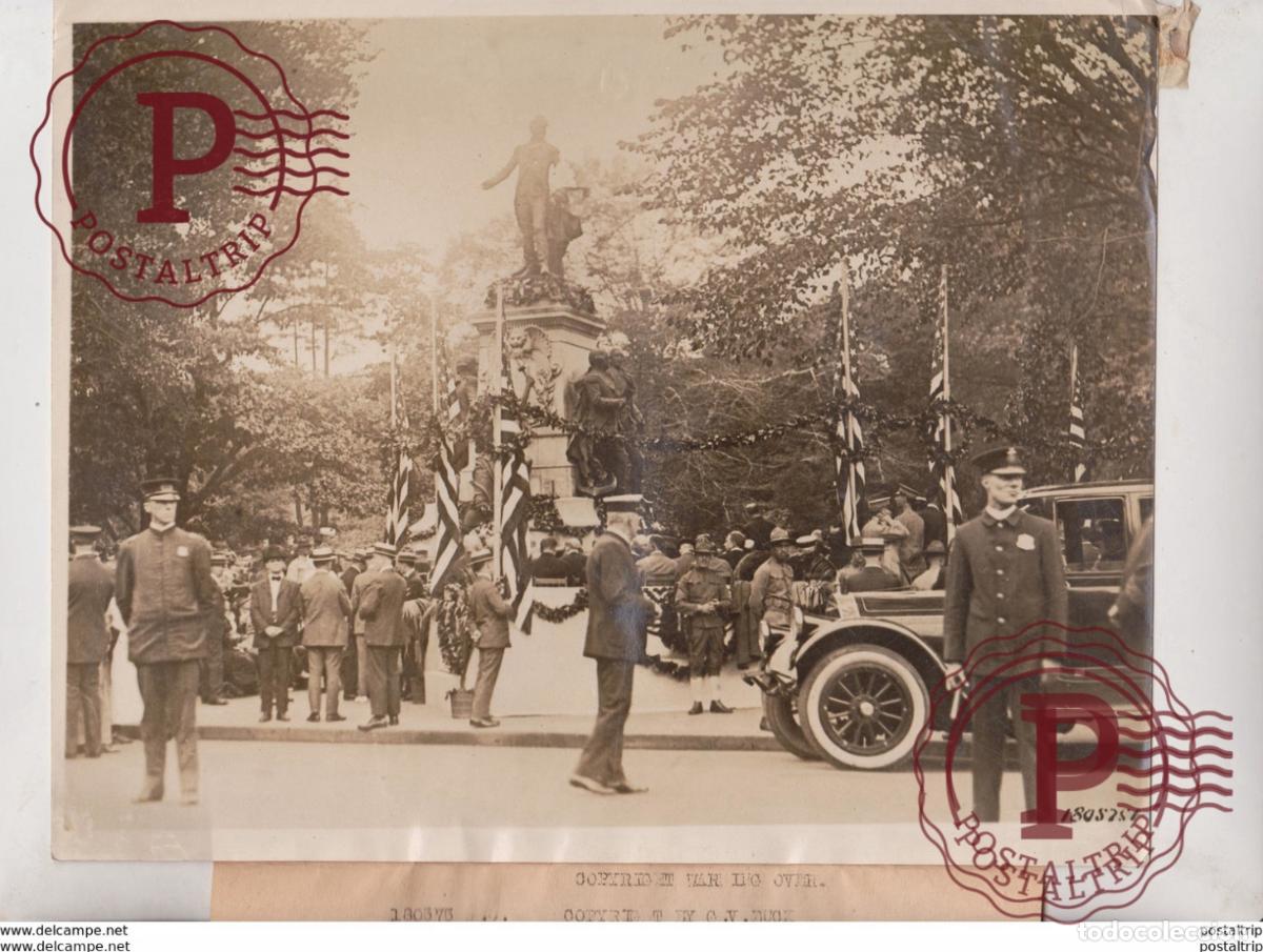 Alte Fotografie: WASHINGTON BATTLE OF MARNE PRES WILSON LAFAYETTE F&Ecirc;TE DE JEANNE DARC 25*20 CM Fonds Victor FORBI