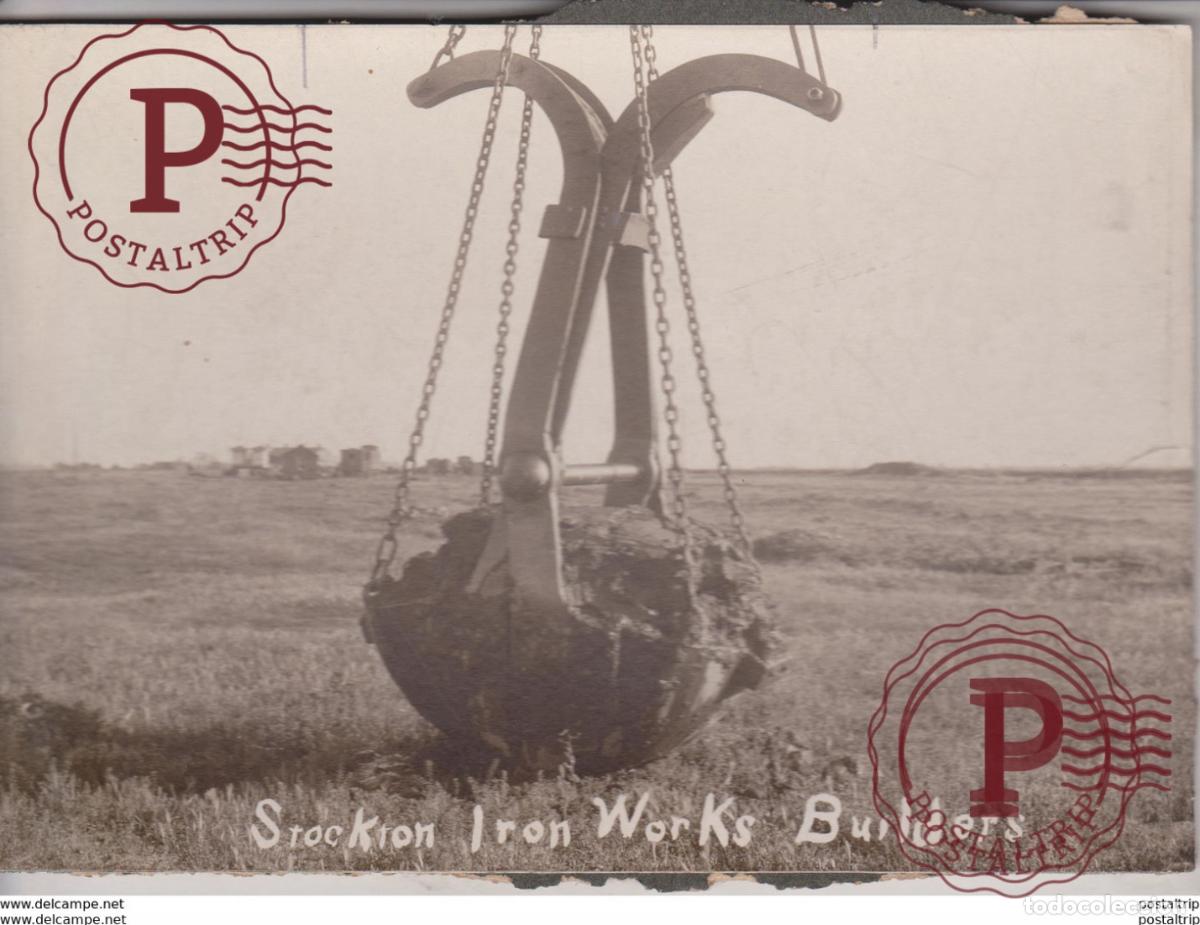 Fotograf&iacute;a antigua: STOCKTON IRON WORKS BUILDERS 20*14CM Fonds Victor FORBIN 1864-1947