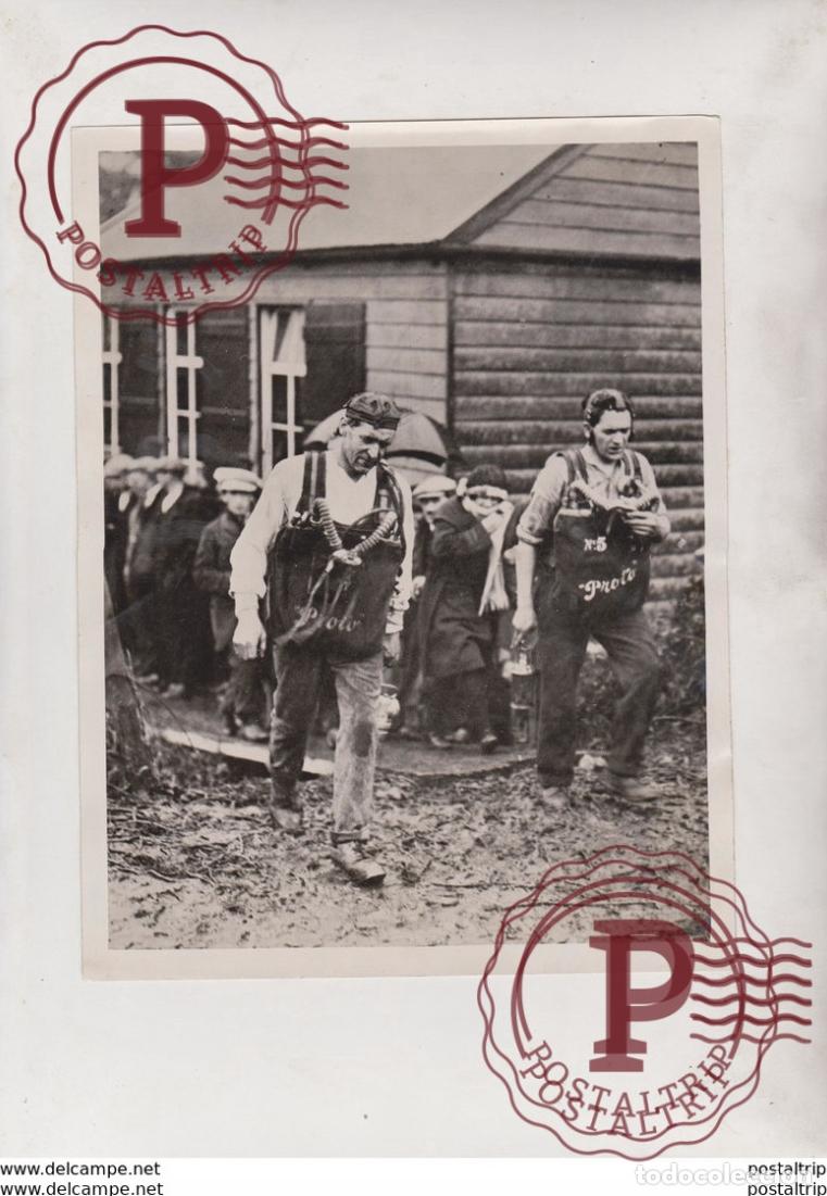 Alte Fotografie: SCOTTISH MINE DISASTER PIT 23 REDDING NEAR FALKIRK S MINE MINA MINIERE BERGBAU 22*17CM Fonds Victor