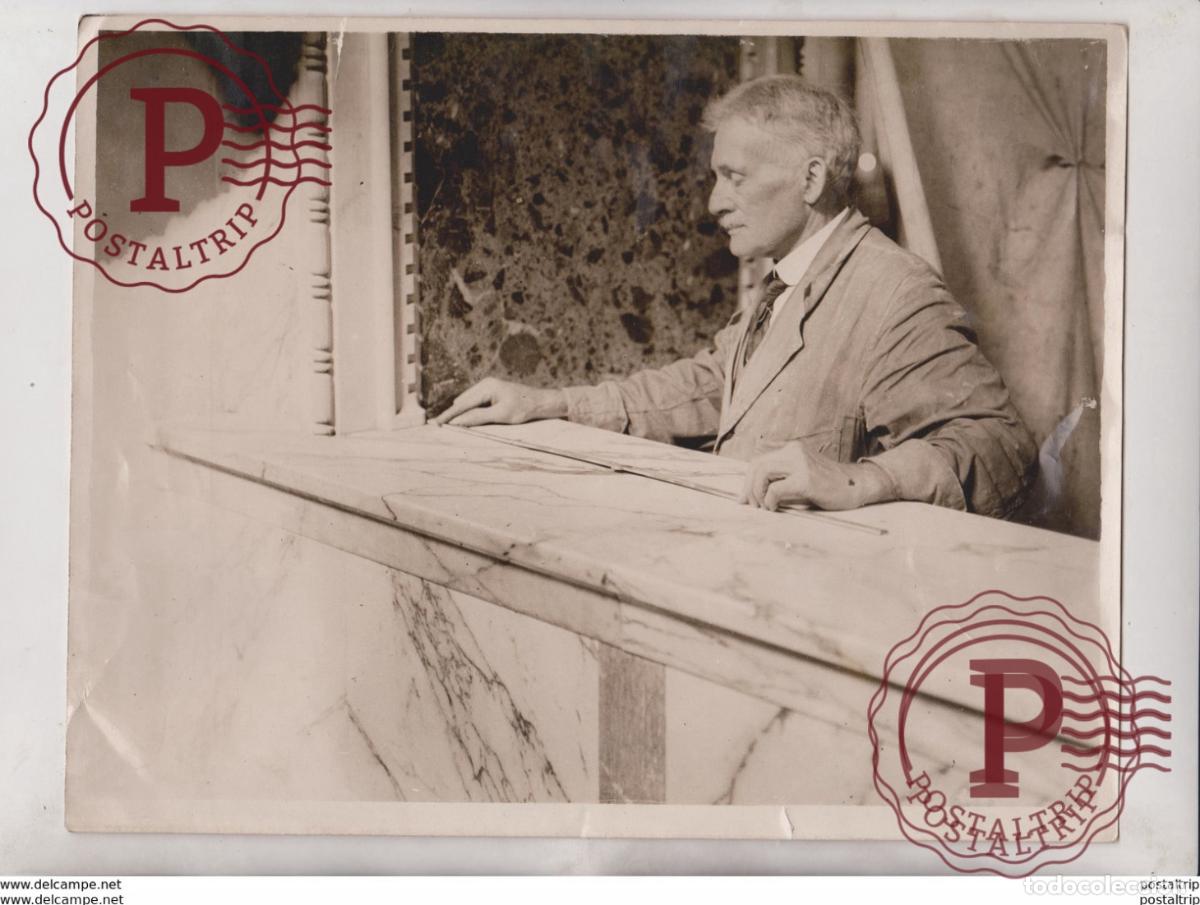 Fotograf&iacute;a antigua: MARVEL AR MARBLE TOMAS MONK WESTMINSTER CATHEDRAL LONDON 26*20CM Fonds Victor FORBIN 1864-1947