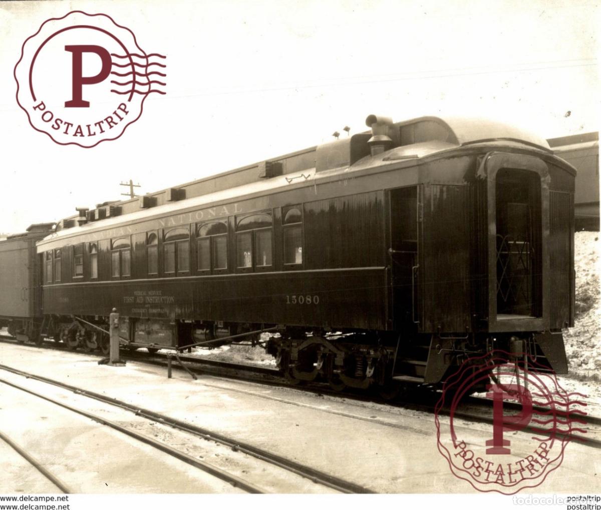 Fotografia antiga: CANADIAN NATIONAL MEDICAL SERVICE CN RYS FIRST AID CHEMIN DE FER train railway 24*18 CM Fonds Victor