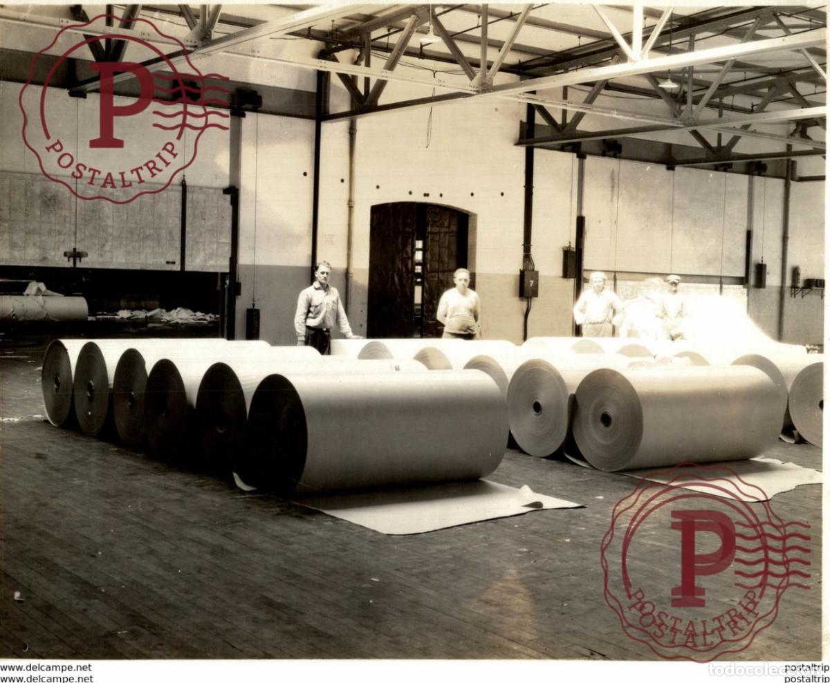 Fotograf&iacute;a antigua: USINE PAPER INDUSTRY PAPIER Canada 23*18CM Fonds Victor FORBIN 1864-1947
