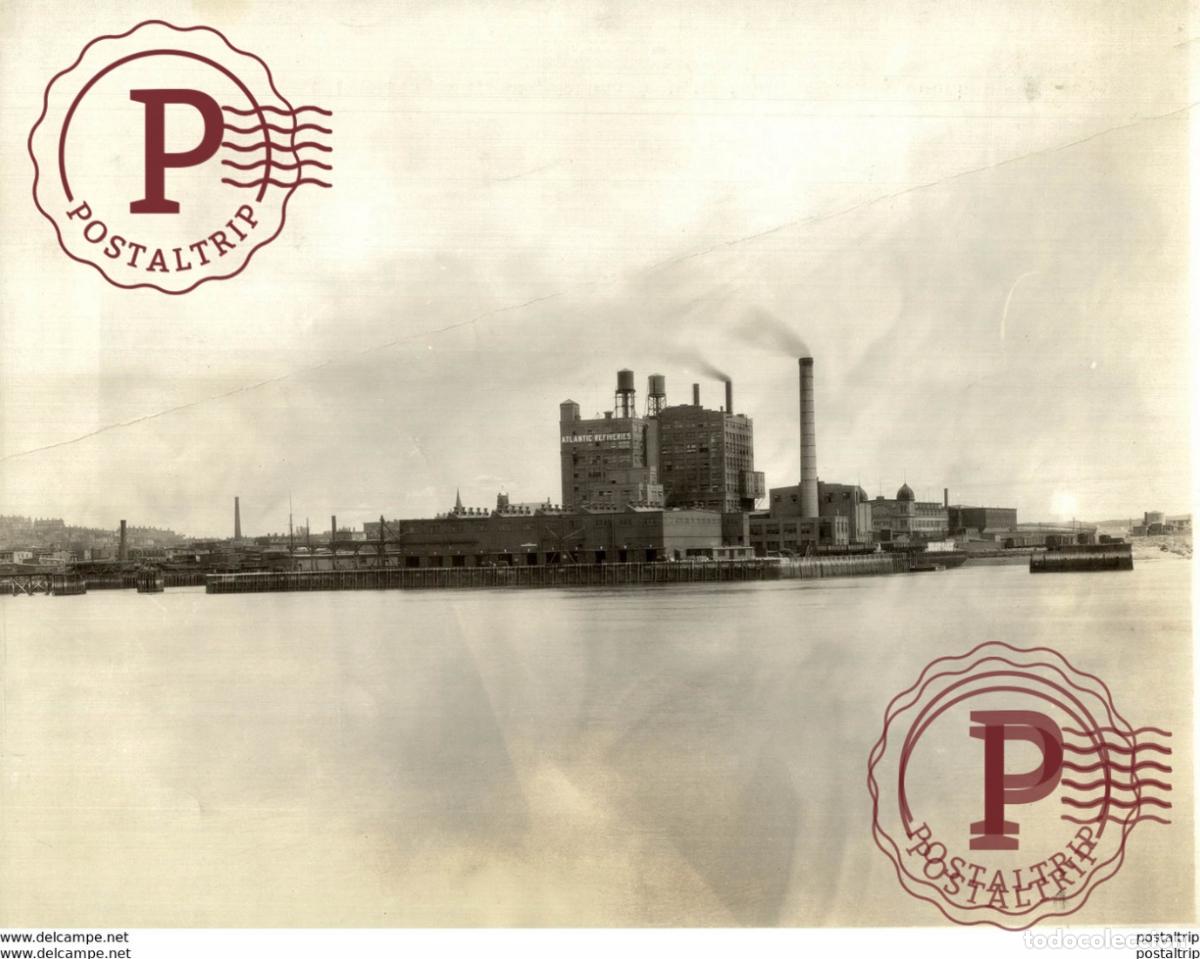 Fotograf&iacute;a antigua: ATLANTIC REFINERIES RAFFINERIE DE SUCRE SAINT JEAN New Brunswick Canada 24*18CM Fonds Victor FORB