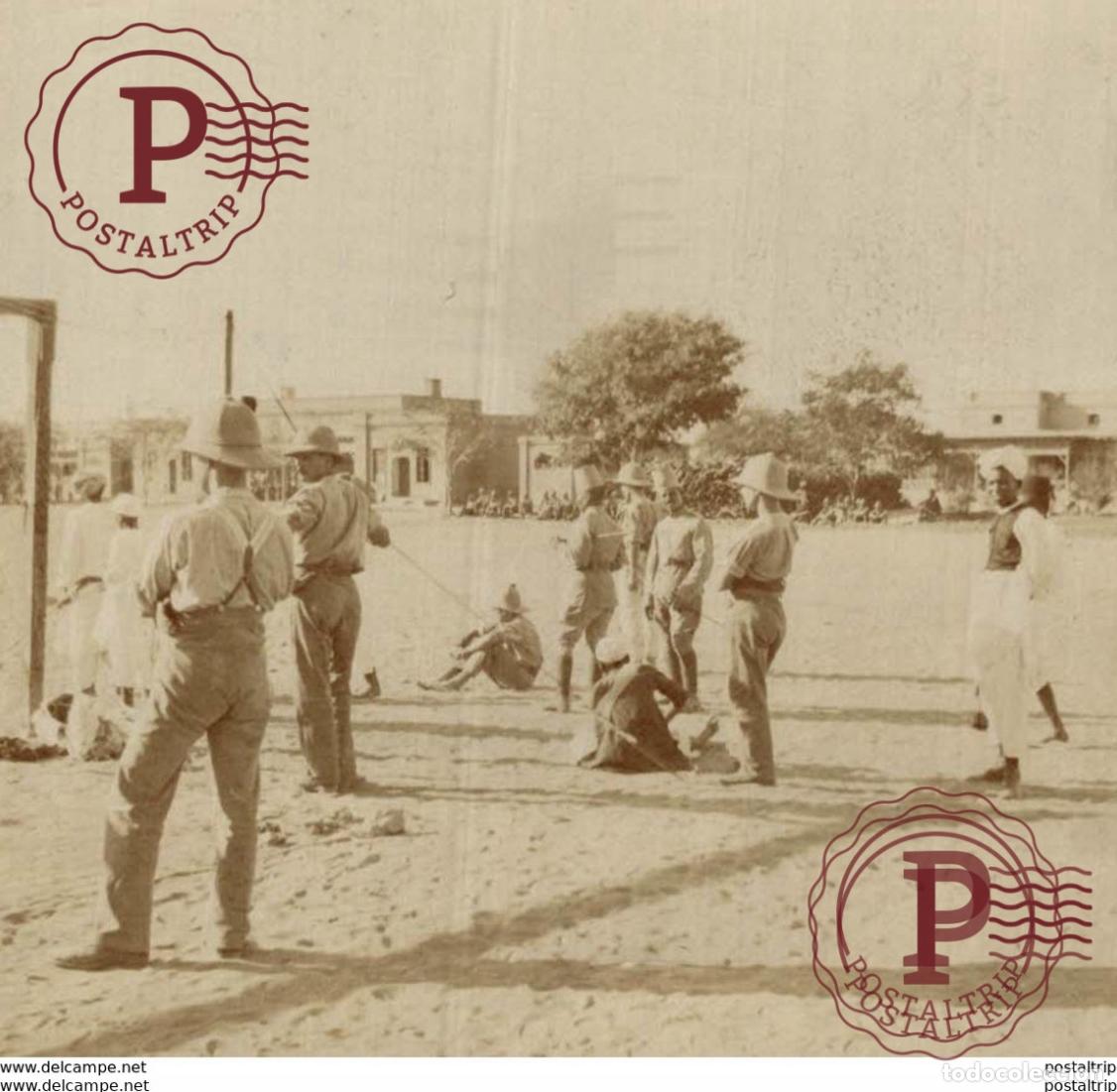 Fotograf&iacute;a antigua: Khartoum SUDAN FOOTBALL GROUND BRITISH BARACHS 8*8CM Fonds Victor FORBIN 1864-1947