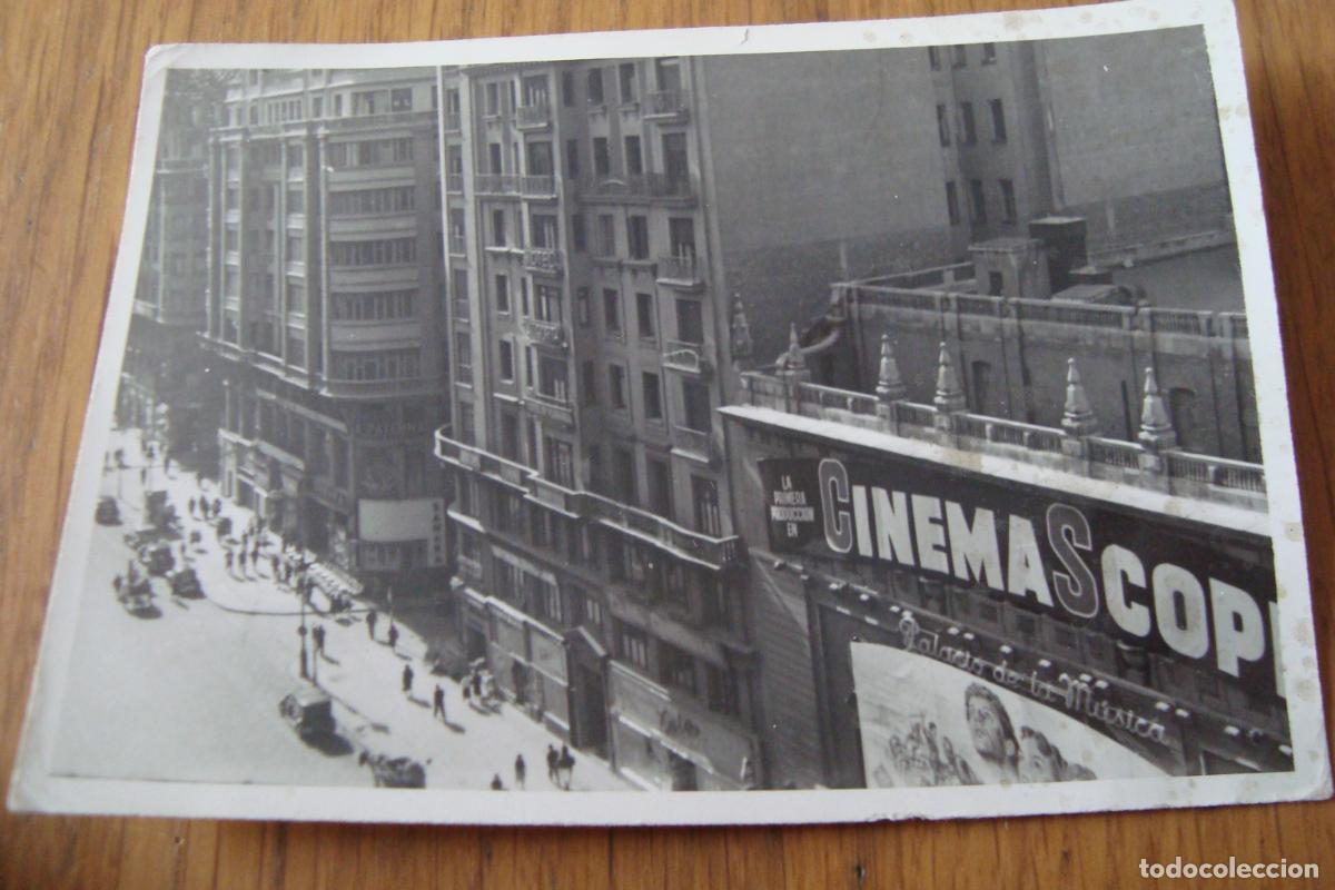 Fotograf&iacute;a antigua: ANTIGUA FOTOGRAFIA ANUNCIO CINEMATOGRAFICO PALACIO DE LA MUSICA MADRID