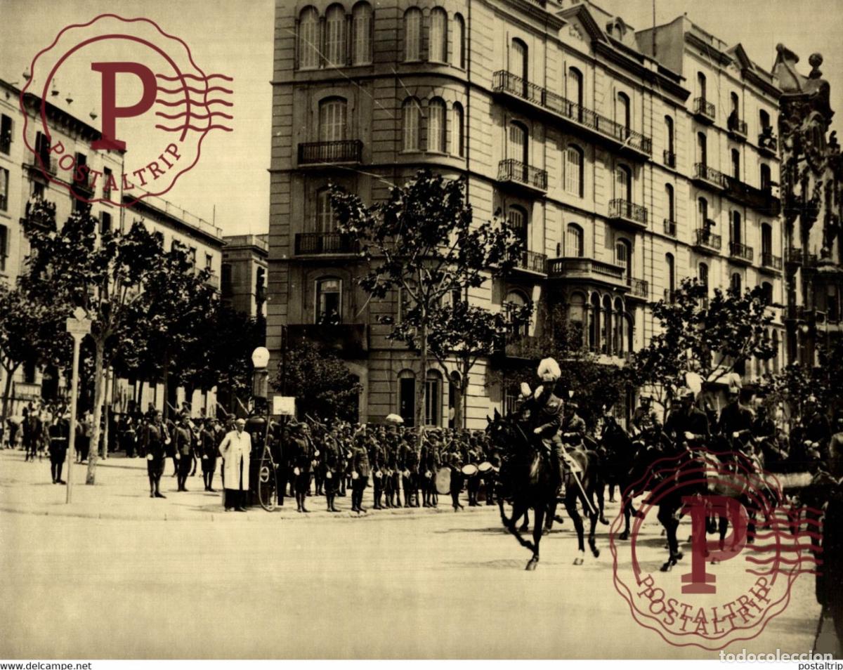 Fotograf&iacute;a antigua: BARCELONA REVISTE MILITAR EL LA DIAGONAL 23X17CM BARCELONA CATALU&Ntilde;A ESPA&Ntilde;A SPAIN.