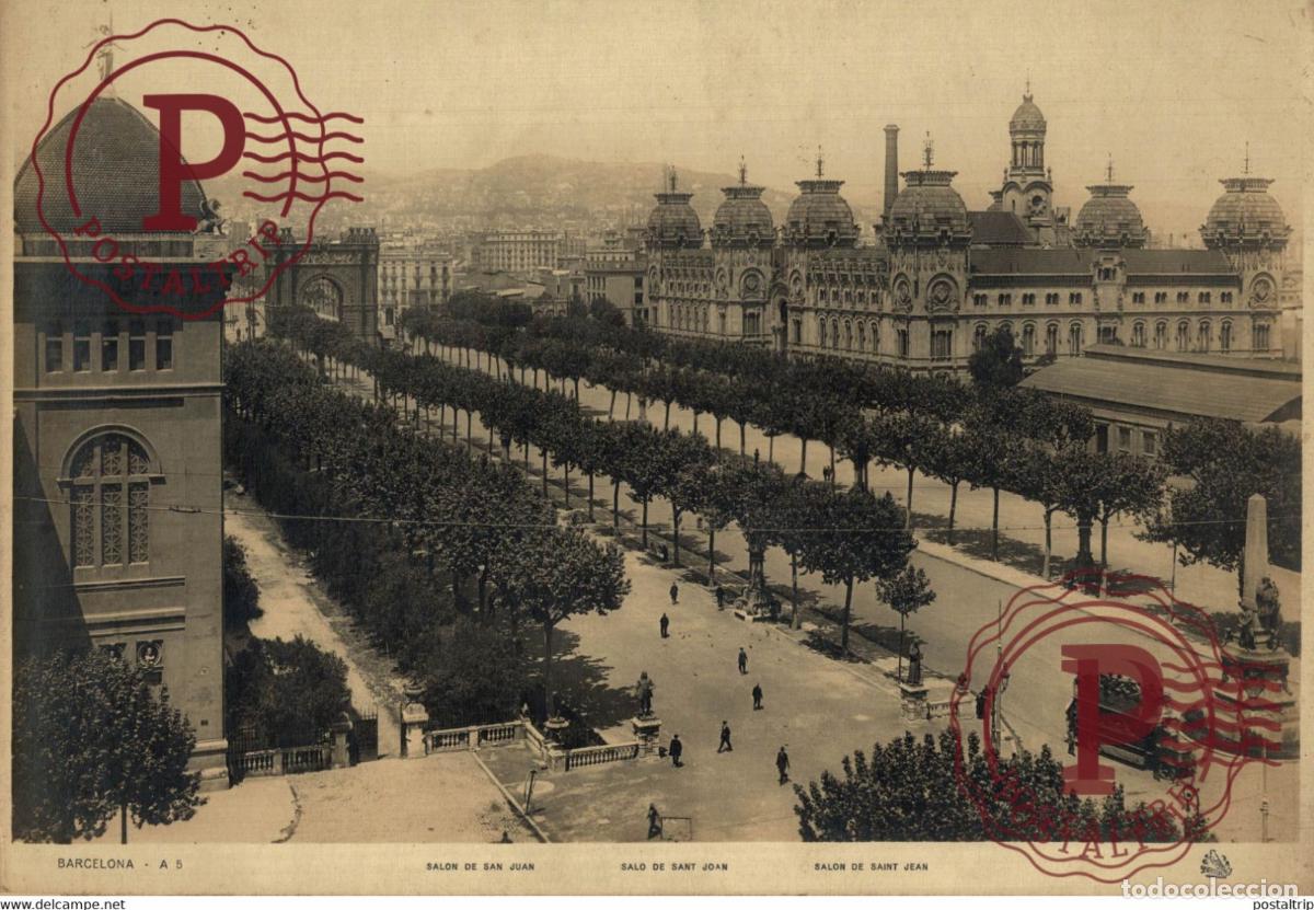 Photographie ancienne: BARCELONA SALON DE SAN JUAN SALO DE SANT JOAN 28*18cm BARCELONA CATALU&Ntilde;A ESPA&Ntilde;A SPAIN