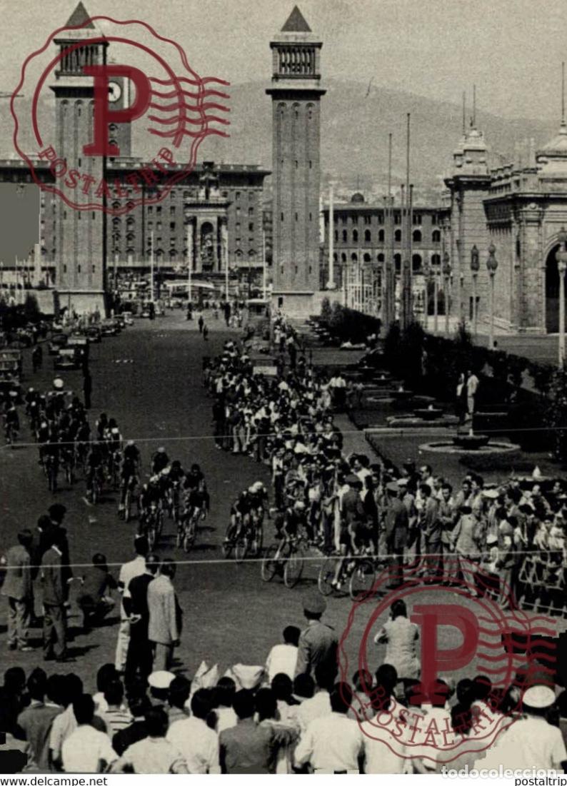 Fotograf&iacute;a antigua: BARCELONA VUELTA CICLISTA 1955 9*7cm BARCELONA ESPA&Ntilde;A