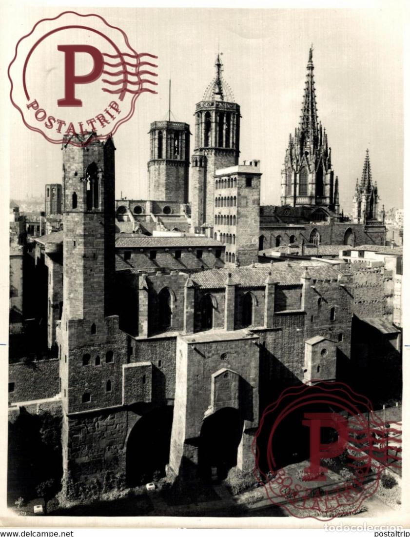 Antique Photography: BARCELONA BARCELONA PLAZA BERENGUER MURALLA Y BARRIO GOTICO 1950 24*18cm BARCELONA ESPA&Ntilde;A