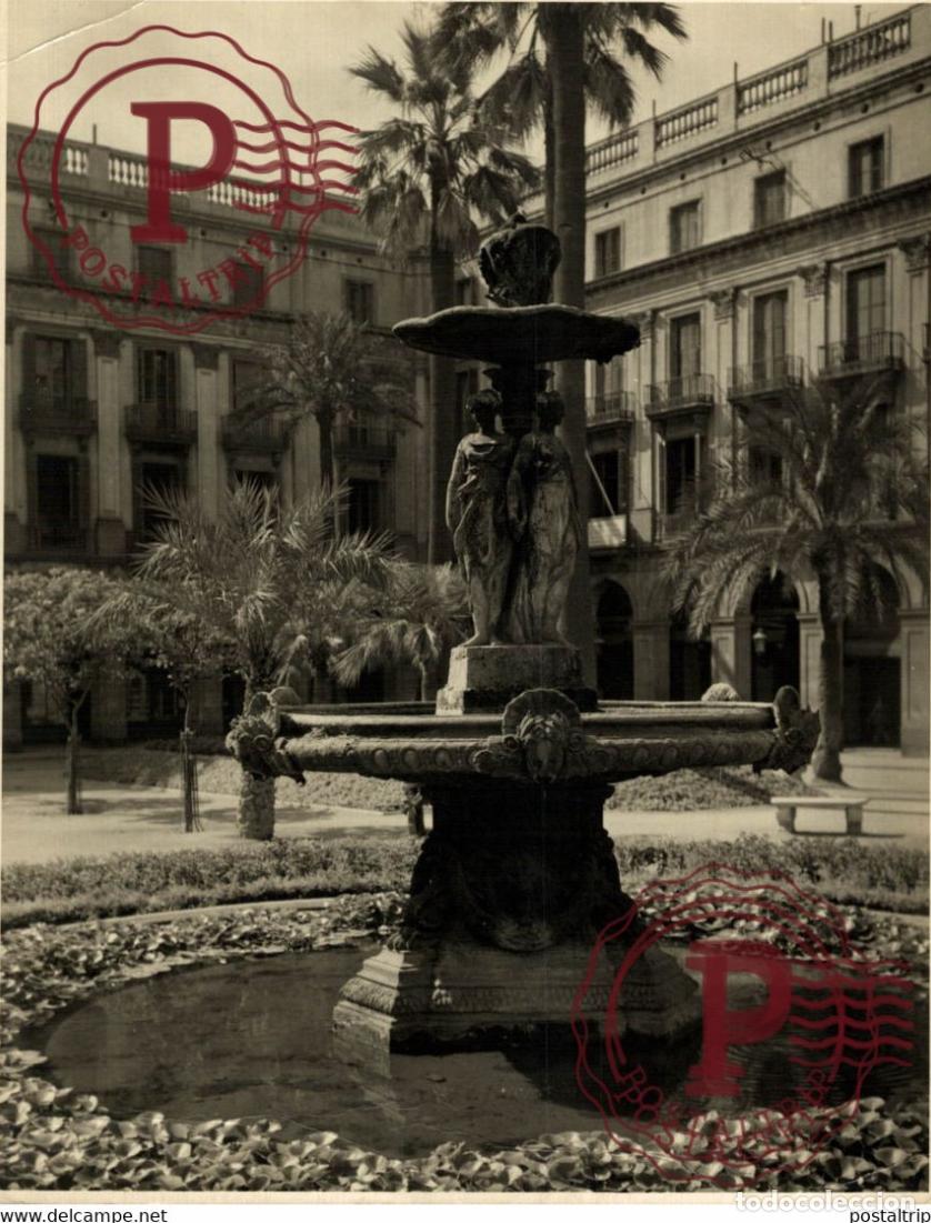 Antique Photography: BARCELONA PLAZA REAL 23*17cm BARCELONA ESPA&Ntilde;A