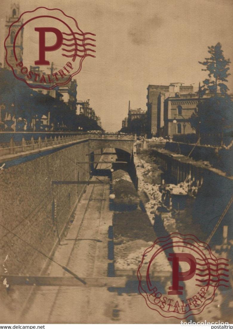 Fotograf&iacute;a antigua: BARCELONA CALLE ARAGON OBRAS DEL APEADERO PASEO DE GRACIA LAURIA 1901 22*15cm BARCELONA ESPA&Ntilde;A