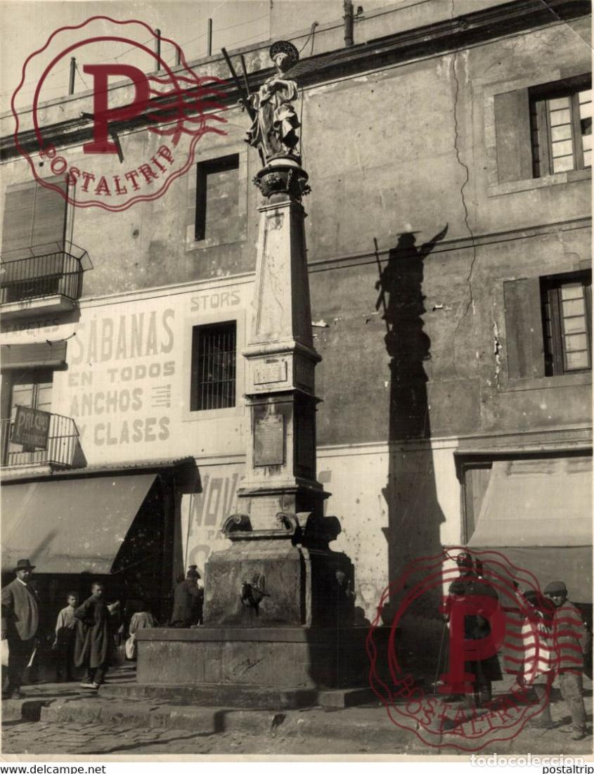 Fotograf&iacute;a antigua: BARCELONA PLAZA DEL PADRO 23*18cm BARCELONA ESPA&Ntilde;A