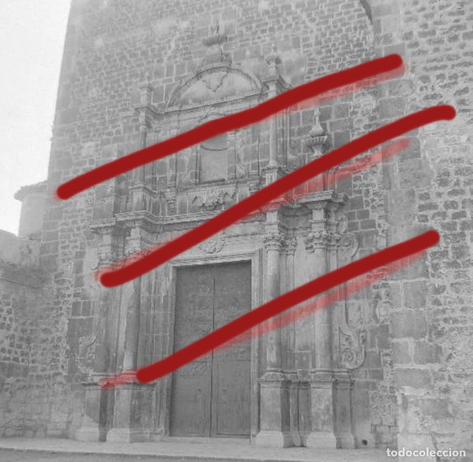 Fotograf&iacute;a antigua: Iglesia Pueblo de Jerica Castellon - Fotografia Antigua - Negativo de Celuloide
