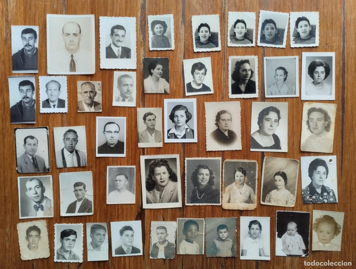 Fotograf&iacute;a antigua: Lote de fotograf&iacute;as antiguas tipo carnet, fotomat&oacute;n o peque&ntilde;o formato.