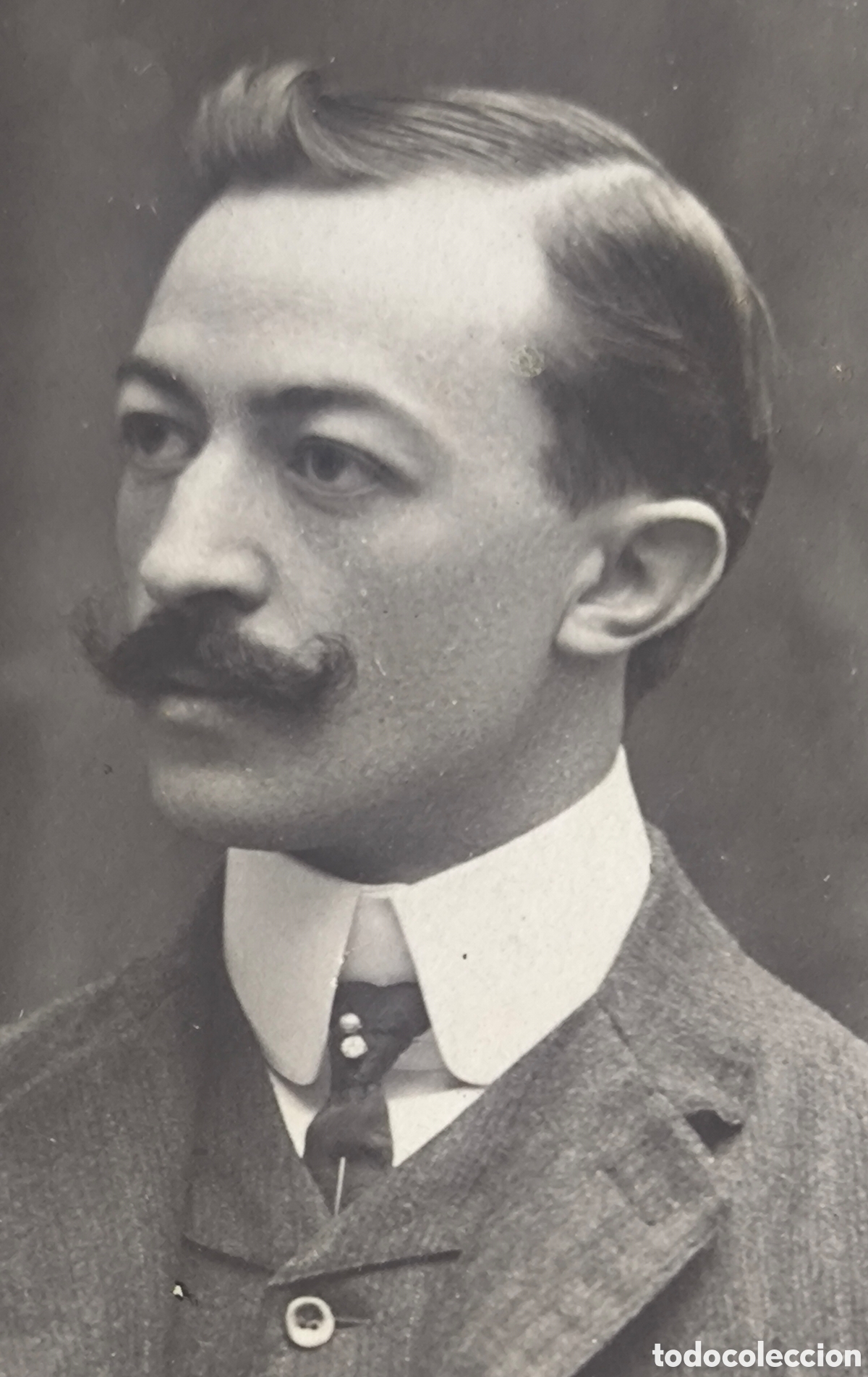 Photographie ancienne: FOTOGRAF&Iacute;A RETRATO DE ESTUDIO CABALLERO GRAVURE NAPOLEON BARCELONA C. 1915