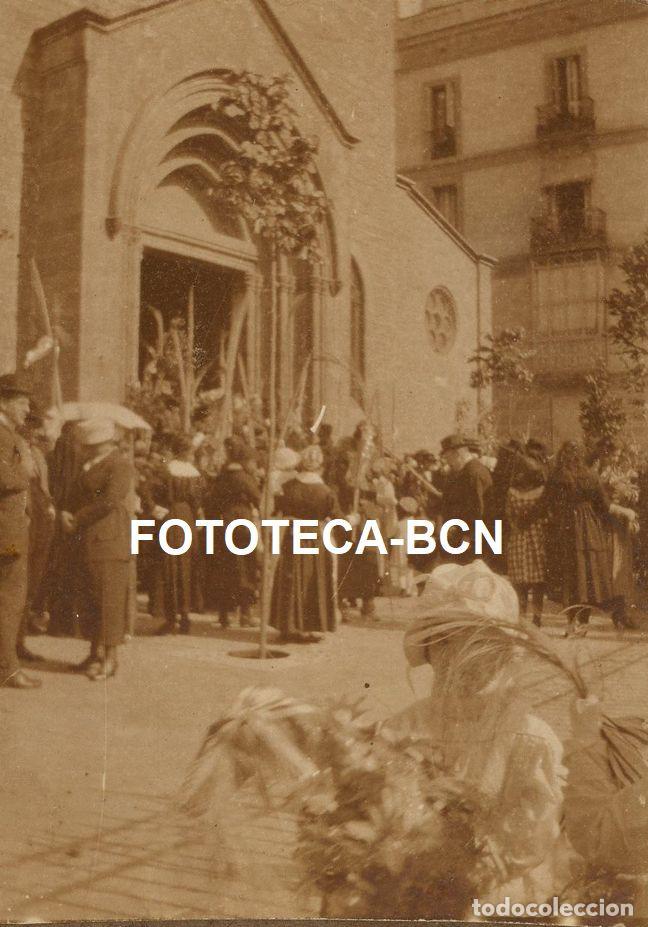 Fotograf&iacute;a antigua: FOTO ORIGINAL BARCELONA IGLESIA DE LA PURISIMA CONCEPCION DOMINGO DE RAMOS A&Ntilde;OS 20 CATALUNYA