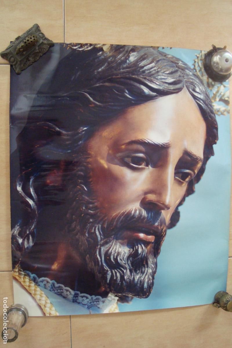 Fotograf&iacute;a antigua: ANTIGUA FOTOGRAFIA GRAN TAMA&Ntilde;O CRISTO JESUS SOBERANO PODER. PANADEROS. SEVILLA (61 X 50)