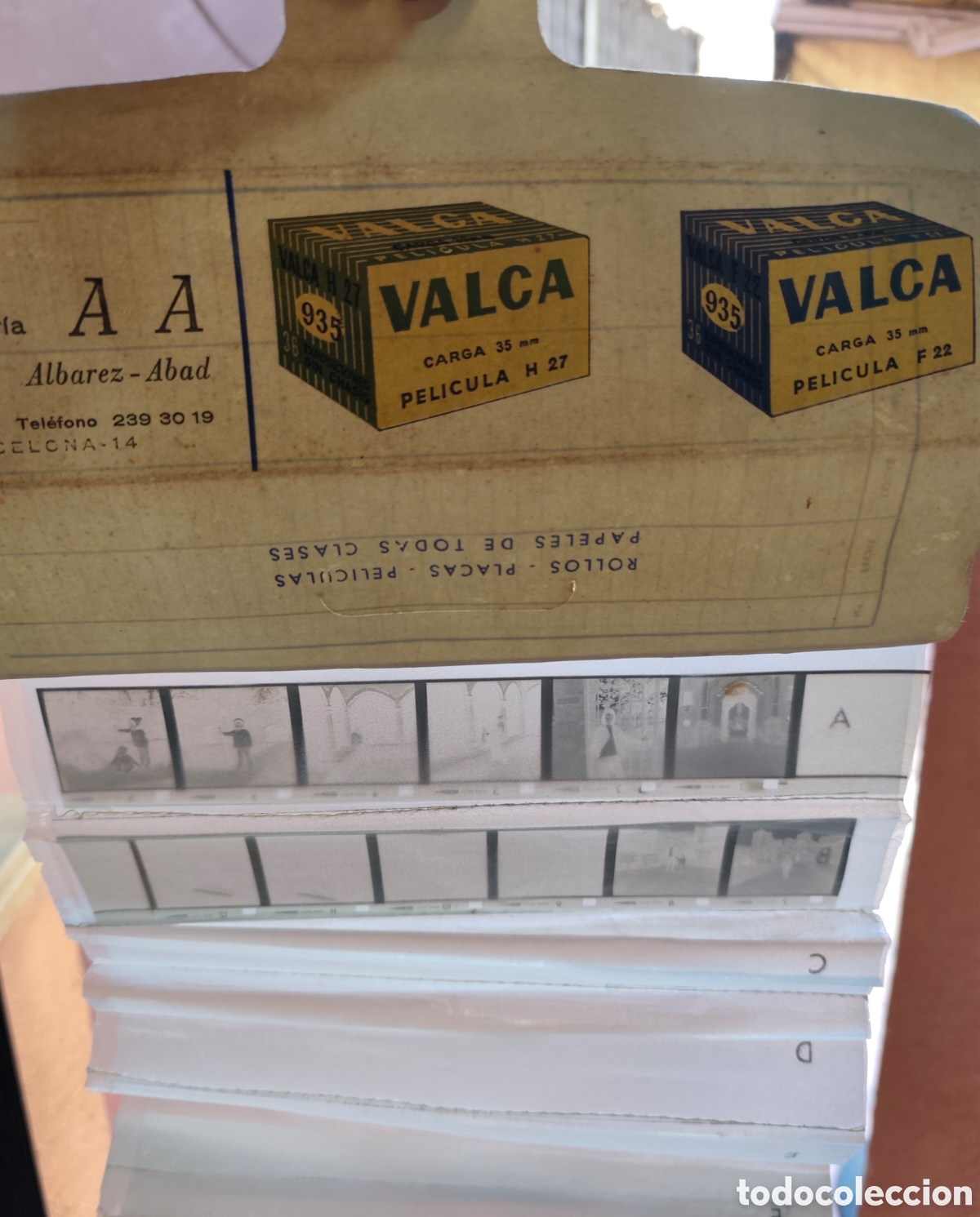 Fotograf&iacute;a antigua: Negativos VALCA 35 mm en sobre original