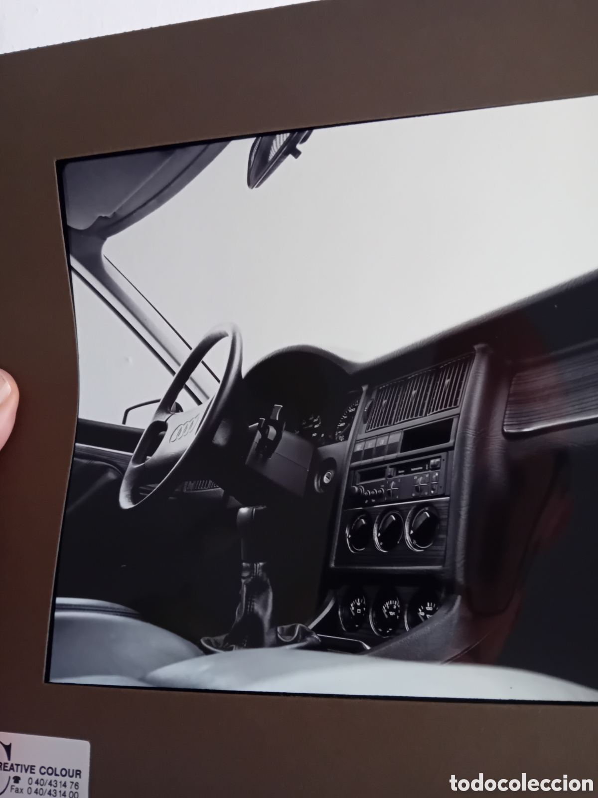 Fotograf&iacute;a antigua: ESPECTACULAR DIAPO GRAN FORMATO PUBLICITARIA SALPICADERO AUDI COUP&Eacute;. BLANCO Y NEGRO. 1990