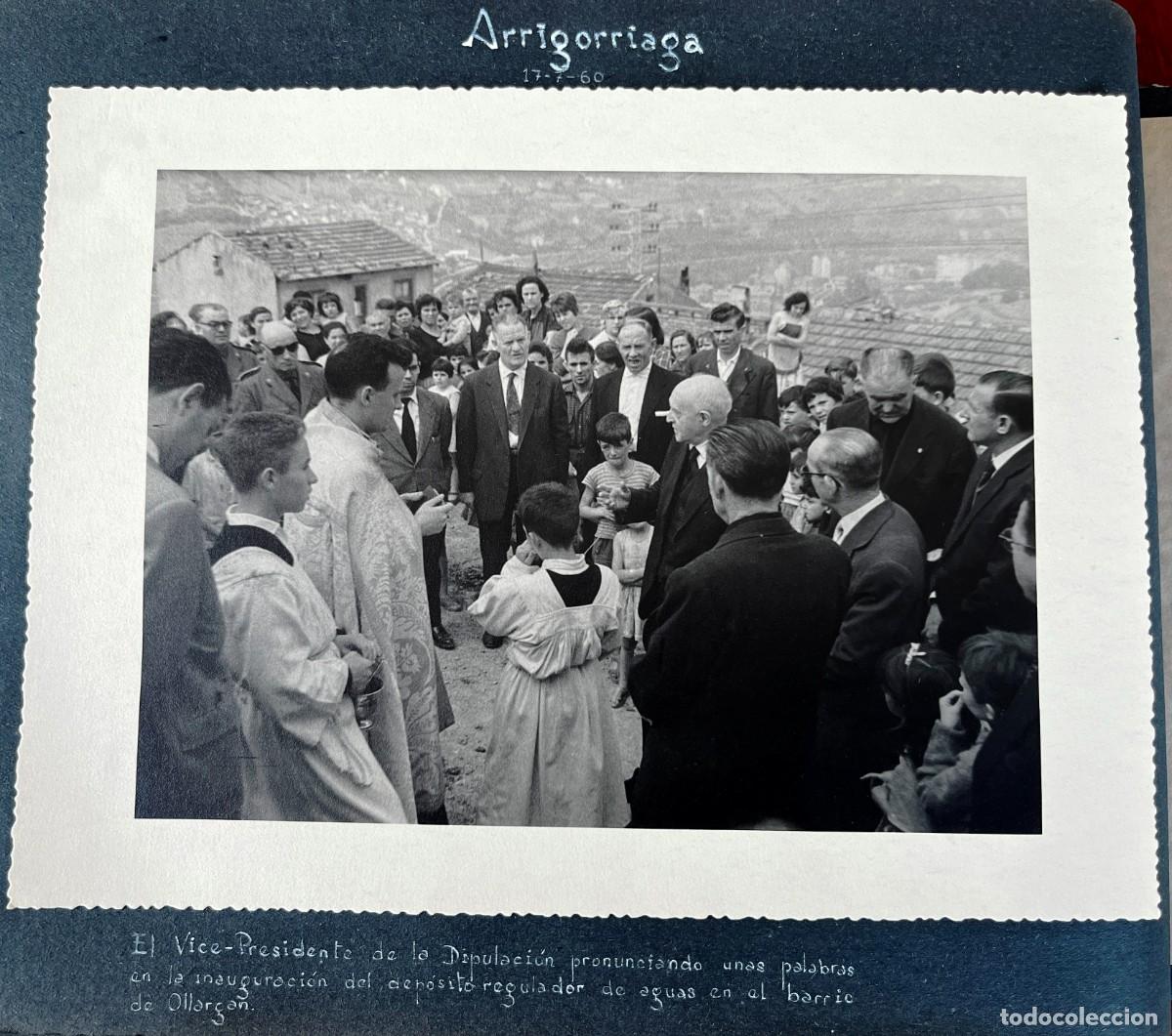 Photographie ancienne: FOTOGRAFIA DE ARRIGORRIAGA (VIZCAYA) 17-7-1960, EL PRESIDENTE DE LA DIPUTACION PRONUNCIANDO UNAS PAL