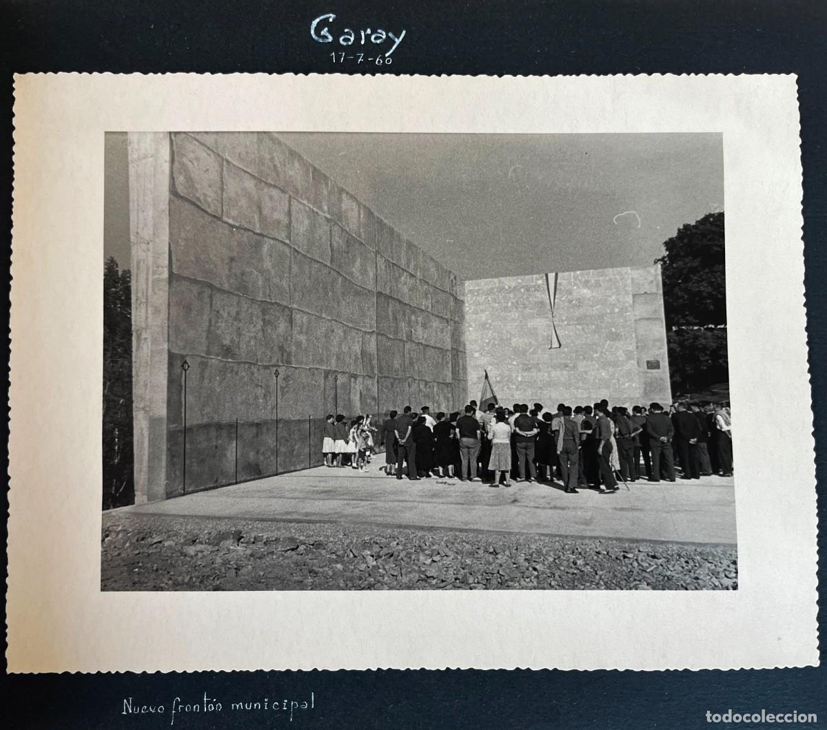 Fotografia antica: FOTOGRAFIA DE GARAY (VIZCAYA) 17-7-1960, BENDICION DEL FRONTON MUNICIPAL, MIDE 23,5 X 17,5 CMS. UNI
