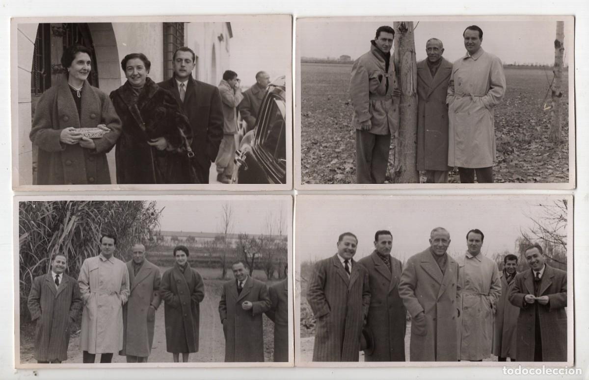 Fotograf&iacute;a antigua: Lote de 4 fotos Espa&ntilde;a a&ntilde;os 50. Escenas de sociedad, grupo clase alta