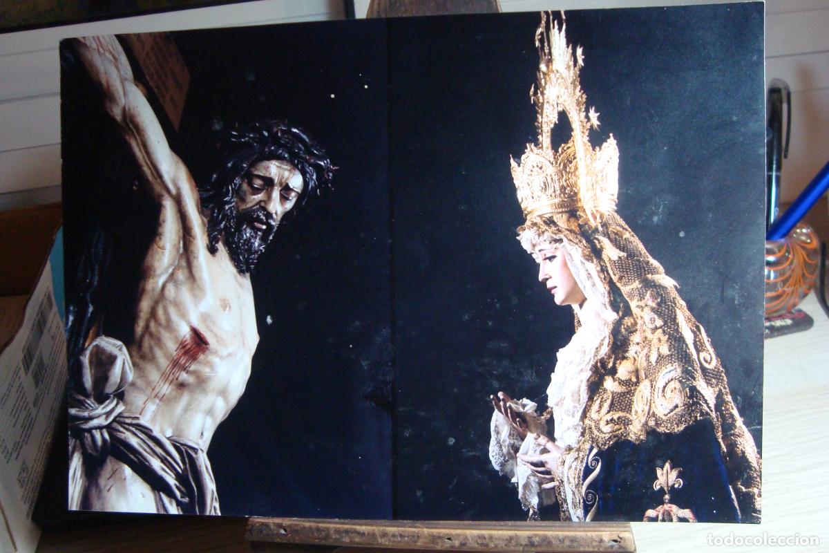 Fotograf&iacute;a antigua: ANTIGUA FOTOGRAFIA COLOR CRISTO DEL BUEN FIN Y VIRGEN DE LA PALMA. SEVILLA