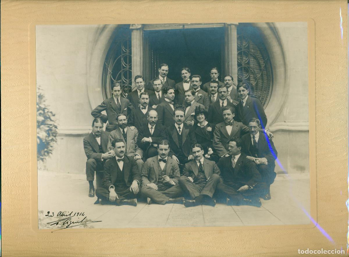 Fotograf&iacute;a antigua: COMIDA SOCIEDAD EN RESTAURANTE DE LUJO. PUEDE SER BARCELONA. HACIA 1920. GRAN TAMA&Ntilde;O