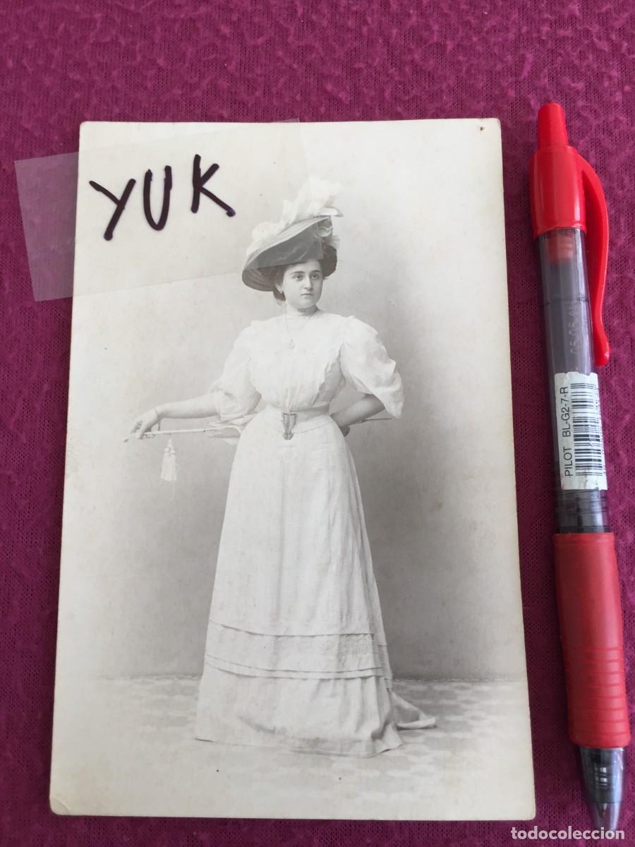 Fotograf&iacute;a antigua: BONITA FOTO FOTOGRAFIA DE ELEGANTE DAMA DE PRINCIPIOS DE SIGLO - CIRCA 1905