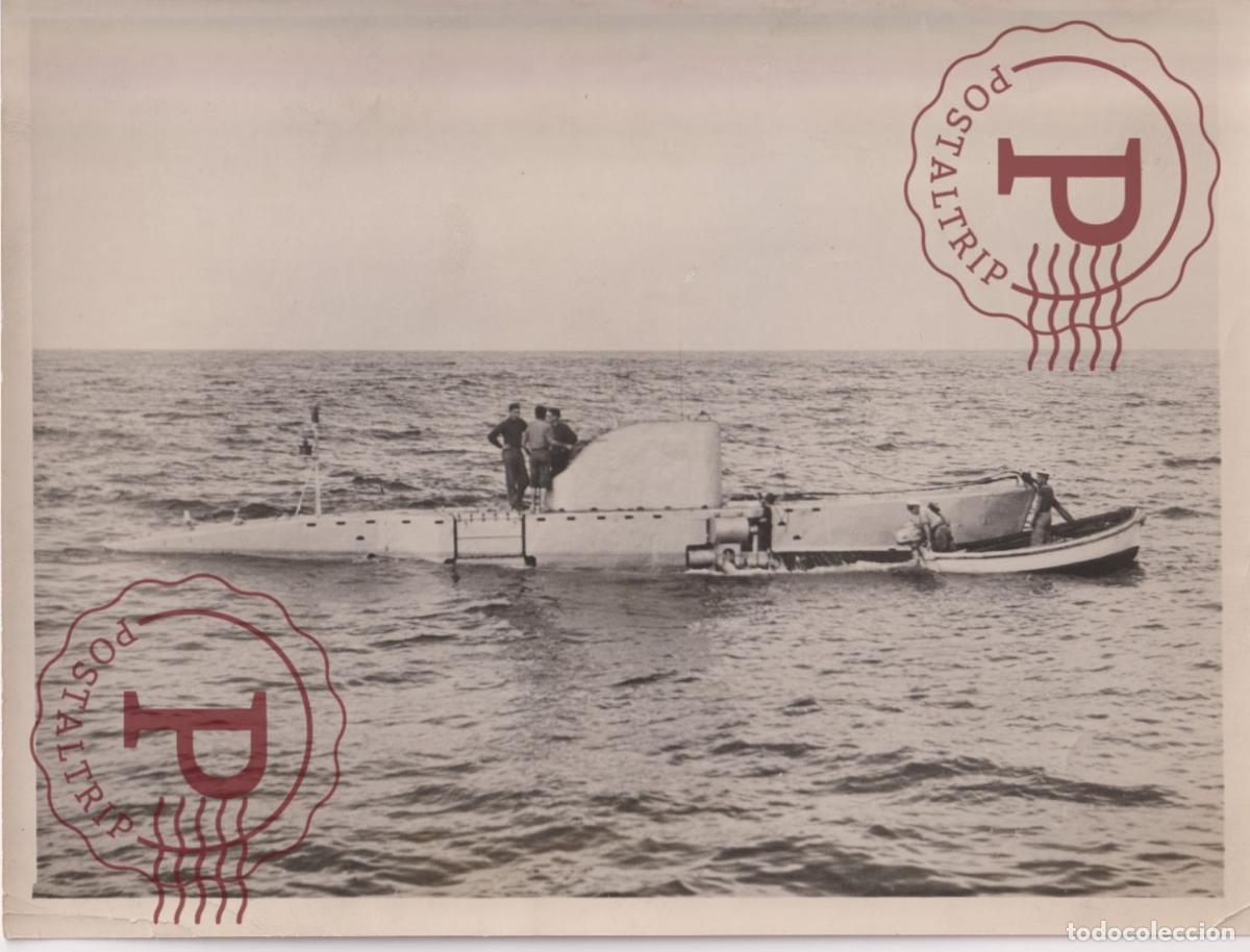 Fotograf&iacute;a antigua: DAKAR LE BATHYSCANE FRANCAIS 24X18CM FOTOGRAFIA PHOTO BARCO BOAT BATEAU