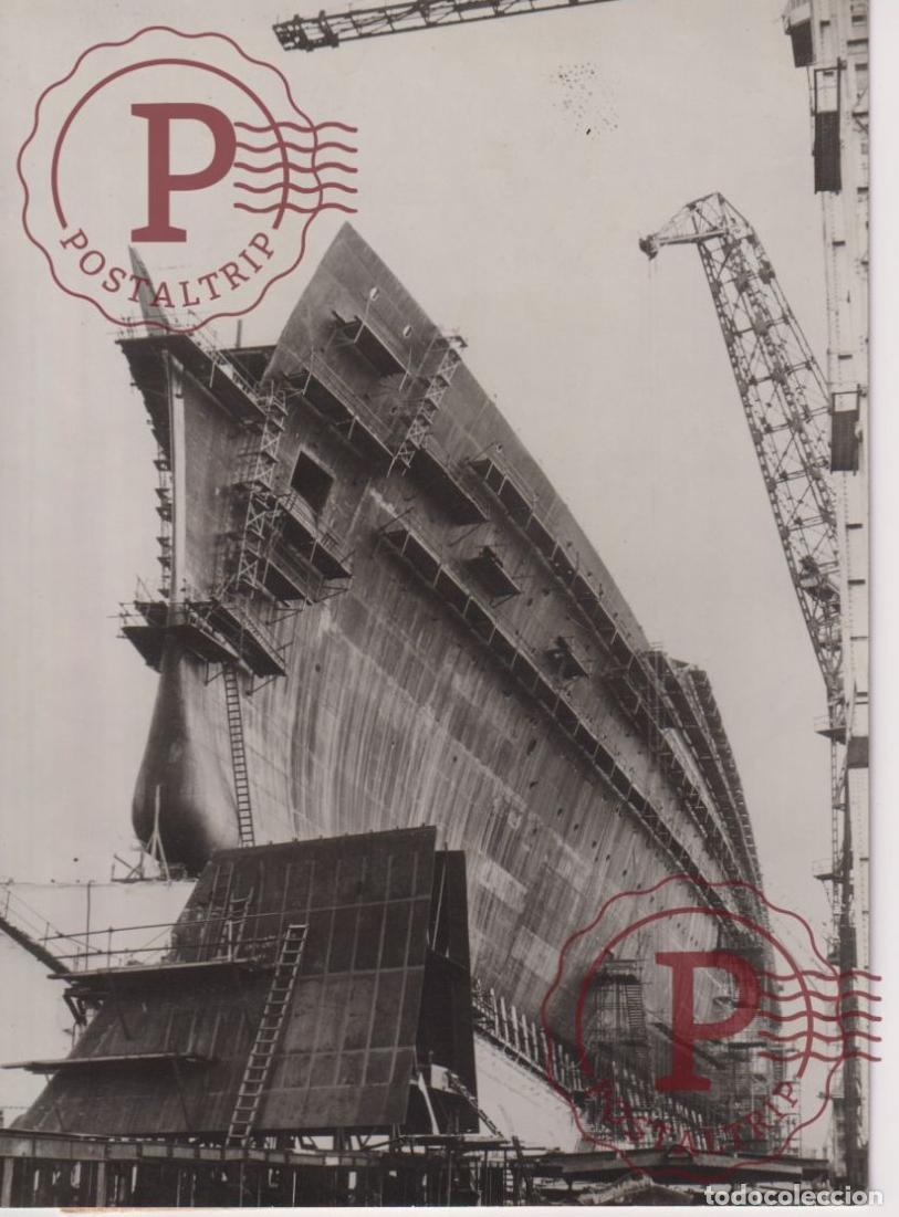 Fotograf&iacute;a antigua: CONSTRUCTION FRANCE SAINT NAZAIRE NORMANDIE 18X13CM FOTOGRAFIA PHOTO BARCO BOAT BATEAU