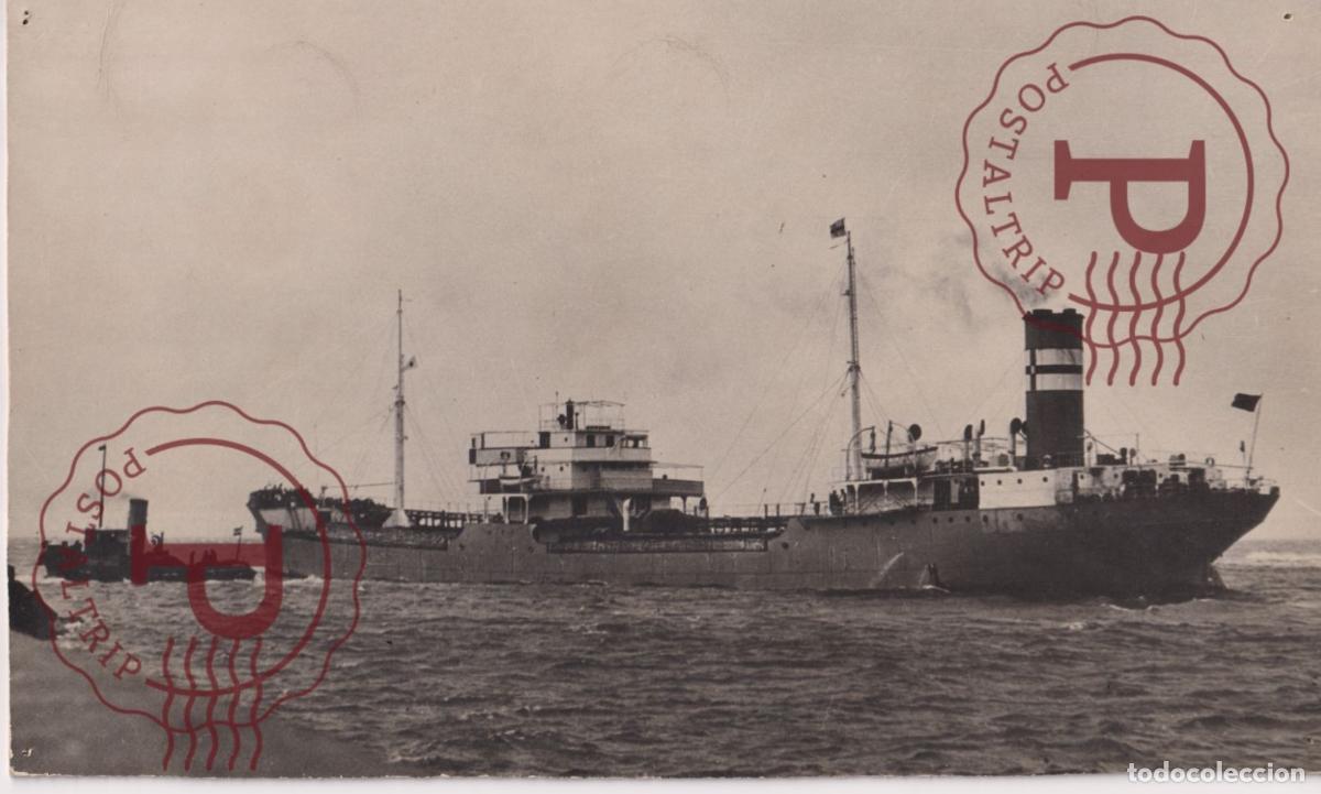 Fotografia antiga: BARCO. SHIP. BATEAU. FOTO. PHOTO ON CUPBOARD. CARTON DURO. +-28X17CM